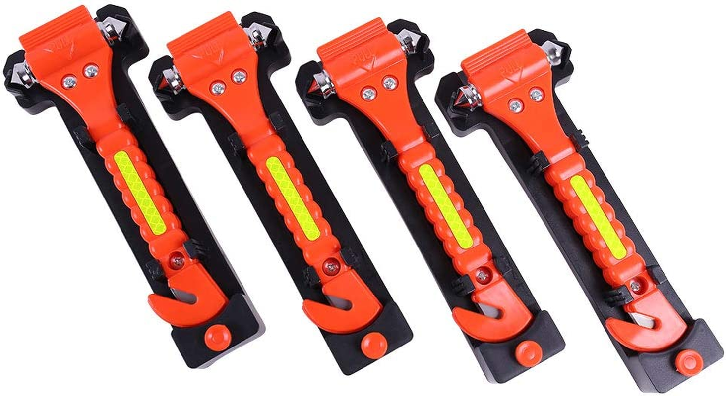 4 PCS Godecho Car Emergency Escape Window Breaker and Seat Belt Cutter Hammer with Light Reflective Tape,Life Saving Survival Kit image number 6