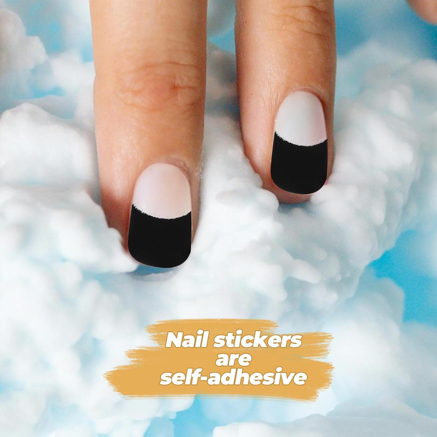 Ipetboom DIY Fingernail Stickers Set Press on Nails Almond Line Art Stickers for Nails Decals image number 1