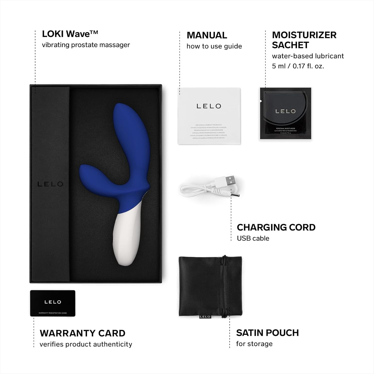 LELO LOKI Wave Prostate Toy Anal Plug for Men Male Sex Toys with Wavemotion Technology, Anal Sex Toys, Anal Toys, Federal Blue image number 3