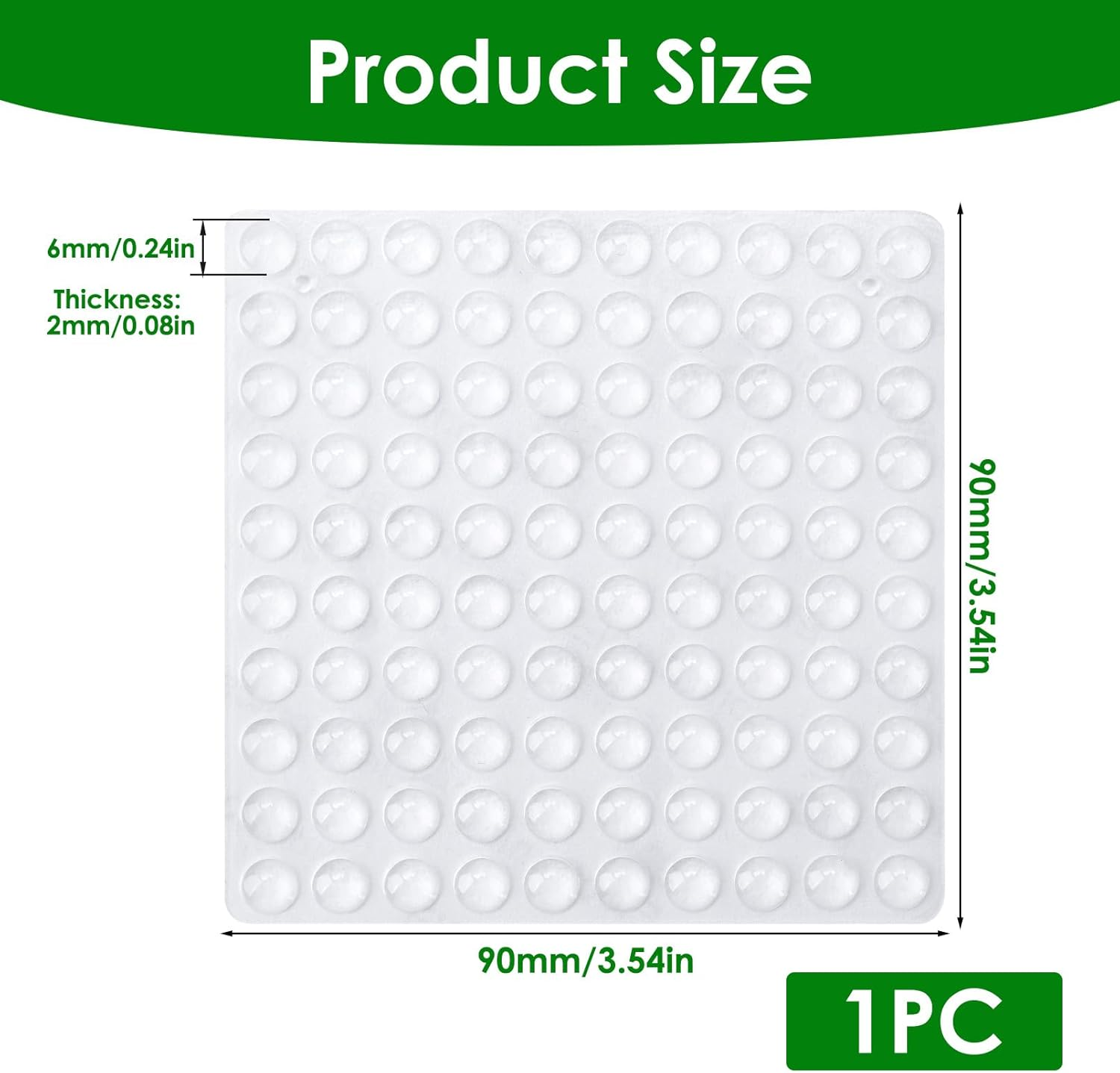 100 Pcs Silicone round Clear Cabinet Door Bumpers, Silencer Cilicon for Door Cabinet Drawer Electronics Furniture, Adhesive Noise Damper Wall Protector Shock Absorbent Gel (6 X 2 Mm) - 6 X 2Mm Clear image number 4