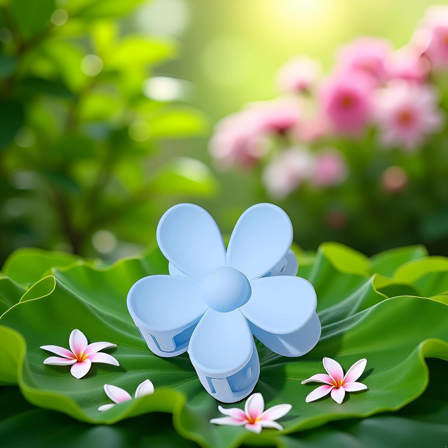 Blue Hair Claw Clips Flower Hair Clips &ndash; Big Cute Claw Clips, Large Hair Clips Strong Hold for Women Thin Hair for Women Thick Hair Clips and Barrettes