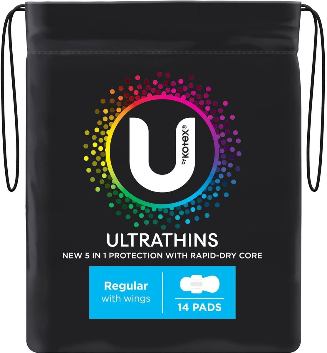 U by Kotex Standard Ultrathin Wings Regular Pads (Pack of 10) image number 1