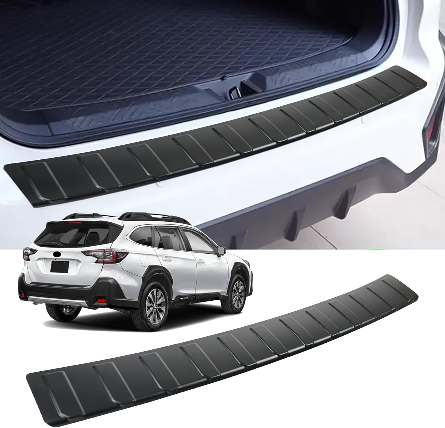 Hugeek Rear Bumper Protector for Subaru 2021-2025 Outback Car Accessories ABS Plastic Material Matte Black Resistant Trunk Door Entry Guards