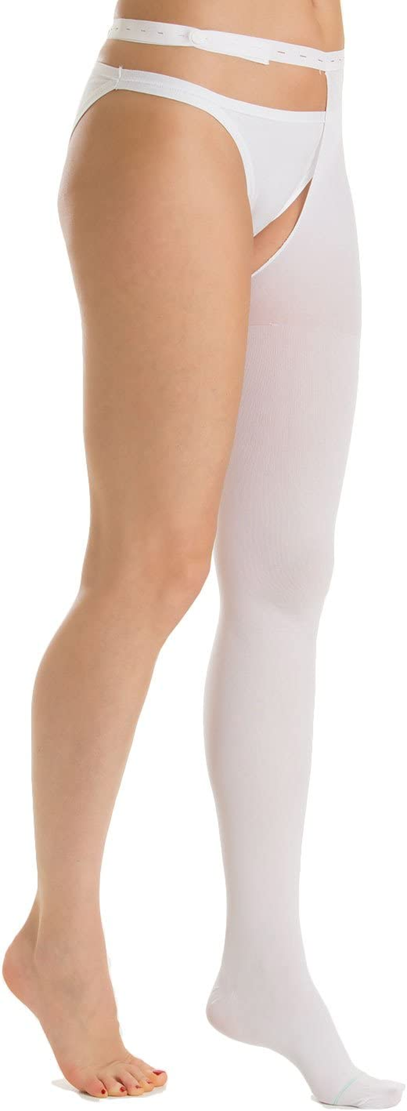 Relaxsan Antiembolism M2380LA Anti-Embolism Thigh High Stocking with Waist Attachment and Inspection Hole - LEFT LEG - K1-18-23 Mmhg image number 3