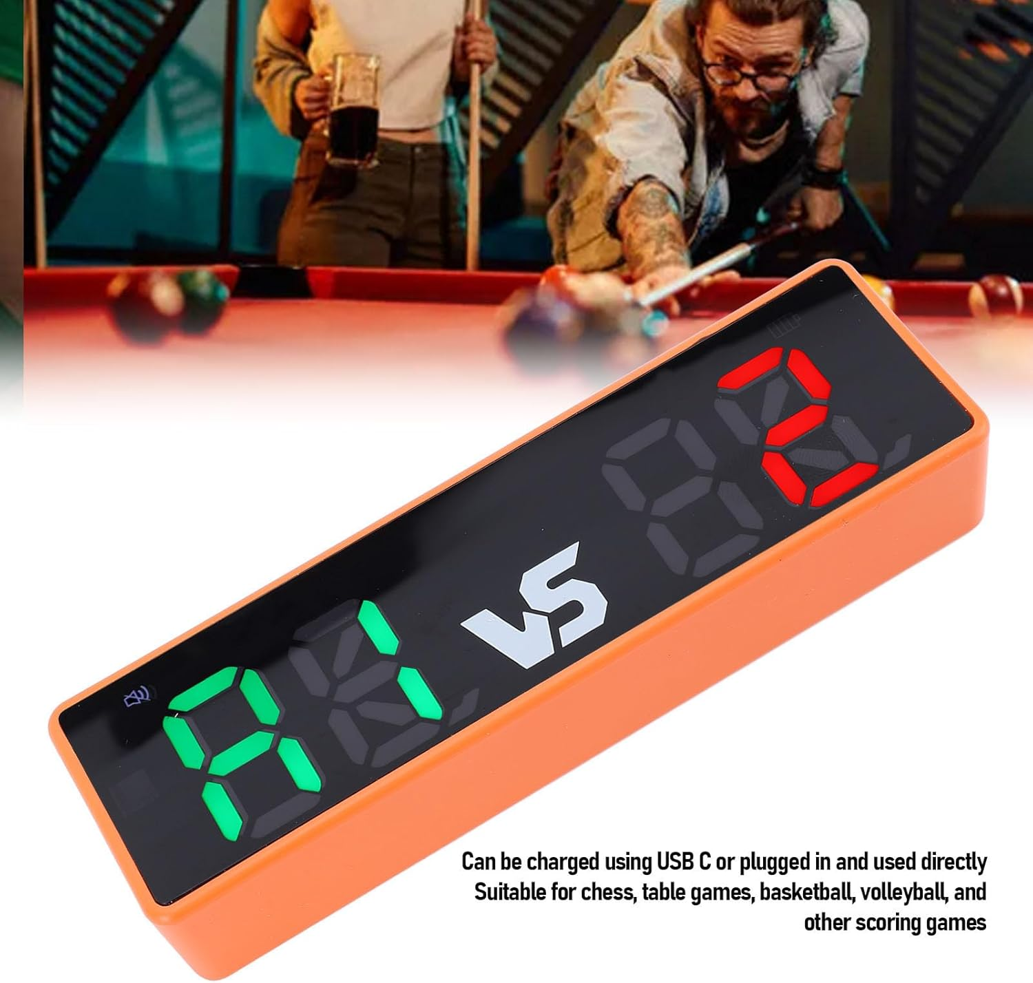 Mini Digital Scoreboard, 4 Digits Cornhole Score Keeper with Long Battery Life, Loud Buzzer, Suitable for Basketball Baseball Volleyball image number 2