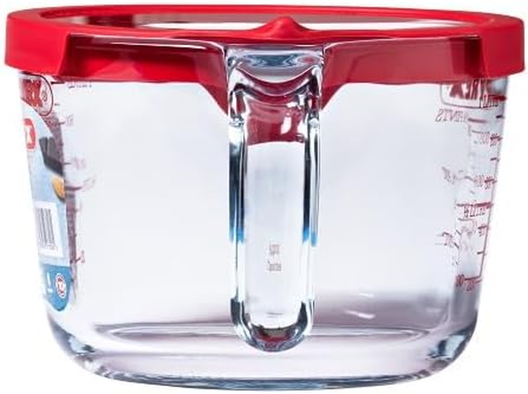 Pyrex Cook&Enjoy Measure Jug with Lid &ndash; High and Low Pouring Spout for Controlled Flow &ndash; Borosilicate Glass with Visible Measuring Scale, Freezer Dishwasher Microwave Safe &ndash; 1 Litre Capacity image number 4