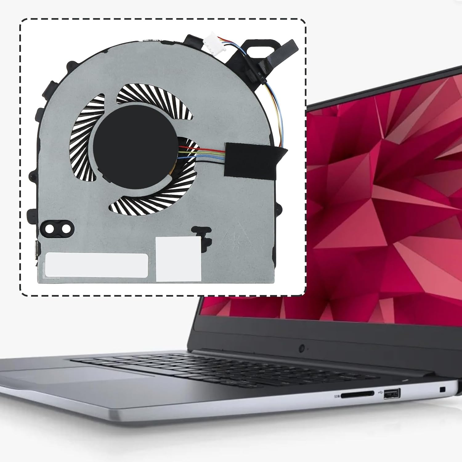 Emagtech CPU Cooling Fan Compatible with Dell Inspiron 15 7560 Internal Laptop CPU Cooler 4-Pin Connector image number 5