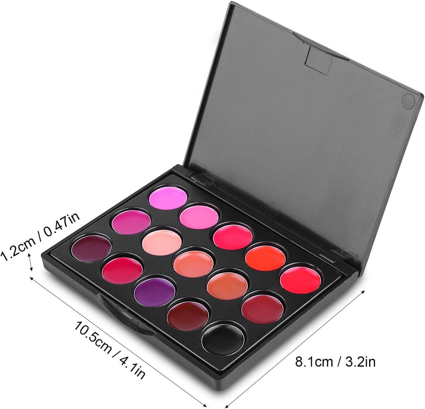 Lipstick Palette,15 Colors Waterproof Lipstick Palette - Moisturizing Long Lasting Soft Smooth Lipstick Pallet, Pigmented Festival Halloween Lip Paint Borato image number 4