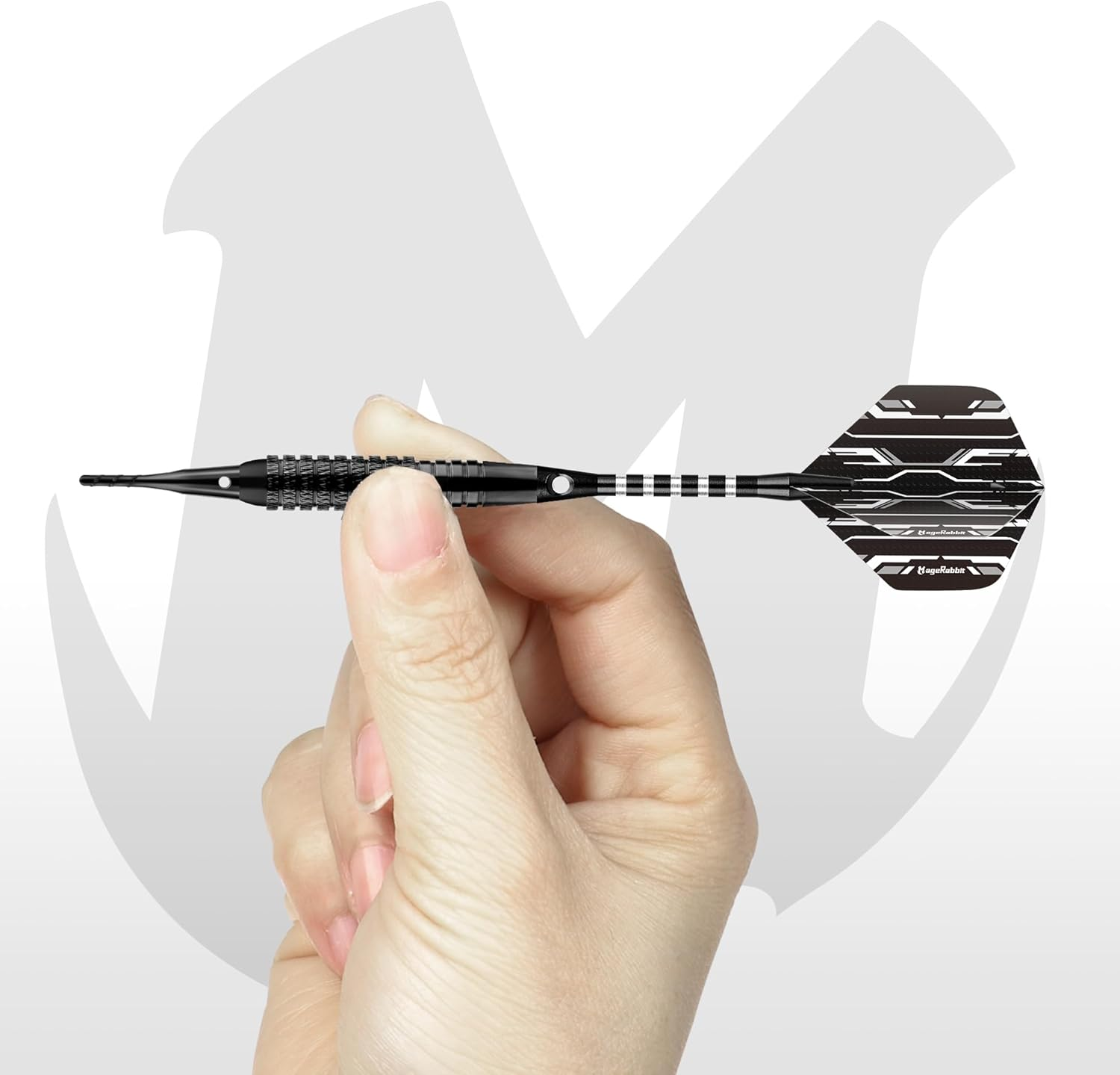 Magerabbit Plastic Tip Darts 12Pcs 18G 2Pcs Dart Flight - Soft Tip Darts 50 Extra Dart Tips and 16 Flight Protectors with 1 Wrench 12Pcs 16G 2BA Iron Dart Barrel image number 4