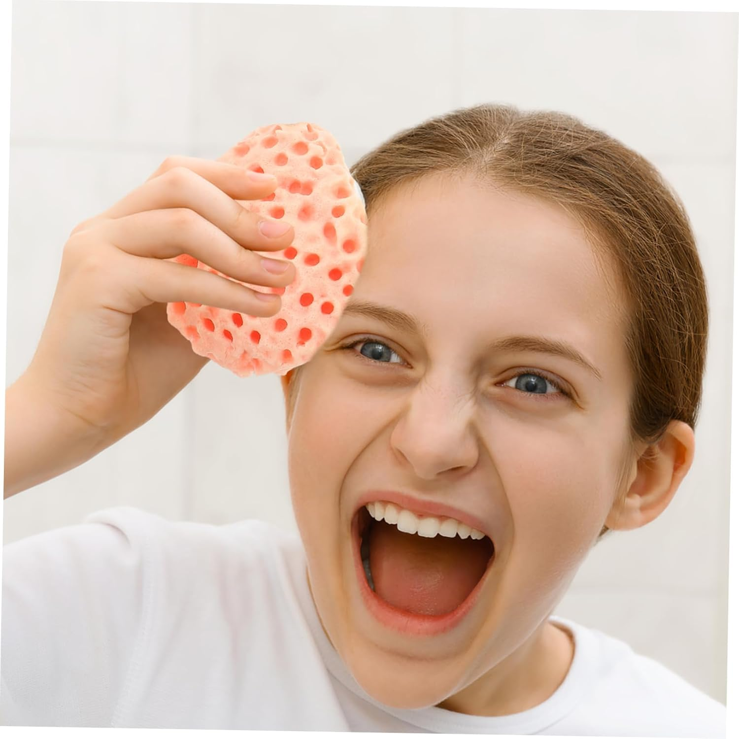 Beatifufu 3Pcs Portable Face Scrubbers Facial Cleansing Sponge Exfoliating Cleansing for Face image number 4