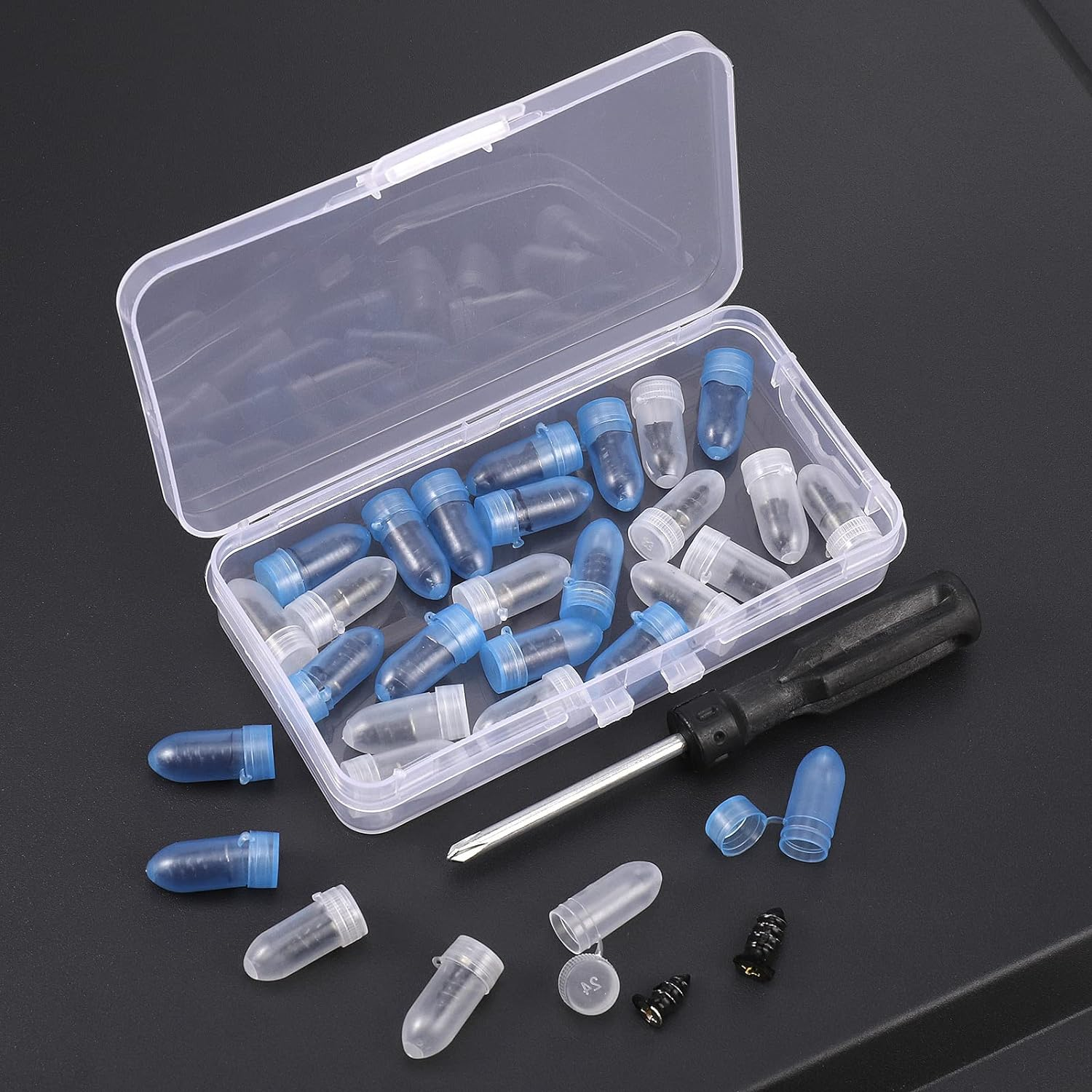 30Pcs Tyre Repair Kit Rubber Nails, Car Puncture Repair Kit with Screwdriver, Universal Tire Repair Fast Repair Nail for Auto Car Motorcycle (15 S+15 L) image number 5