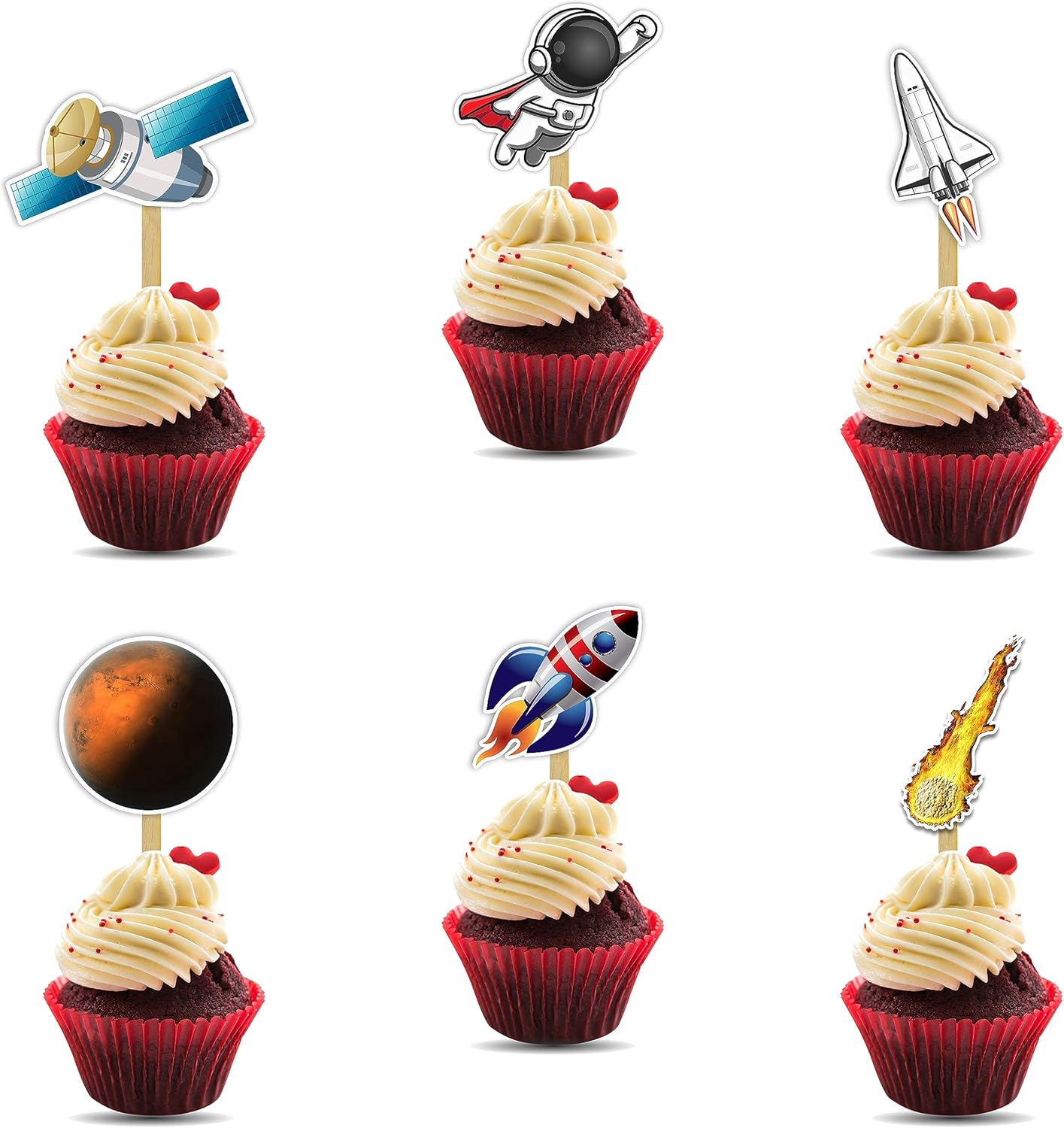Space Astronaut Cupcake Topper image number 4