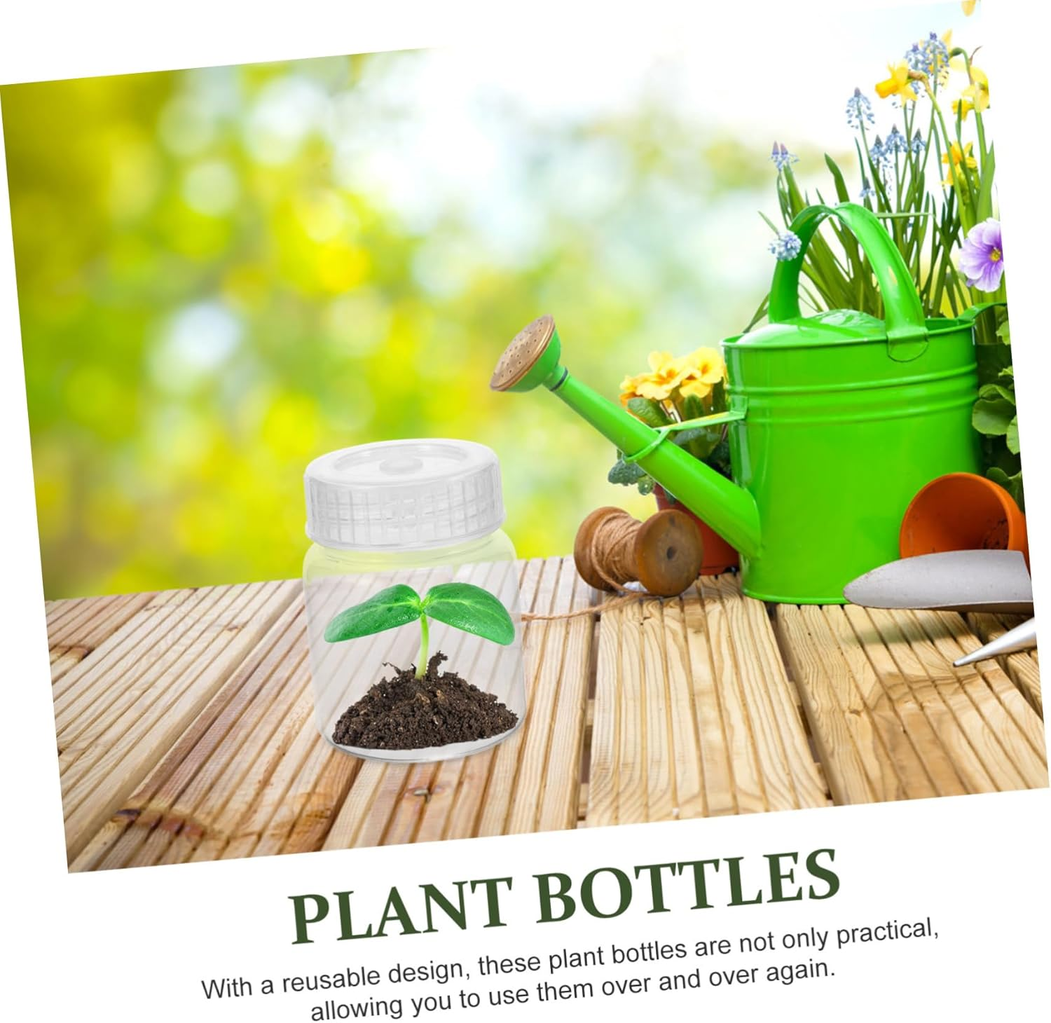 Elegant Planting Bottle Grow Container Reusable Nursery Bottle for Home and Garden