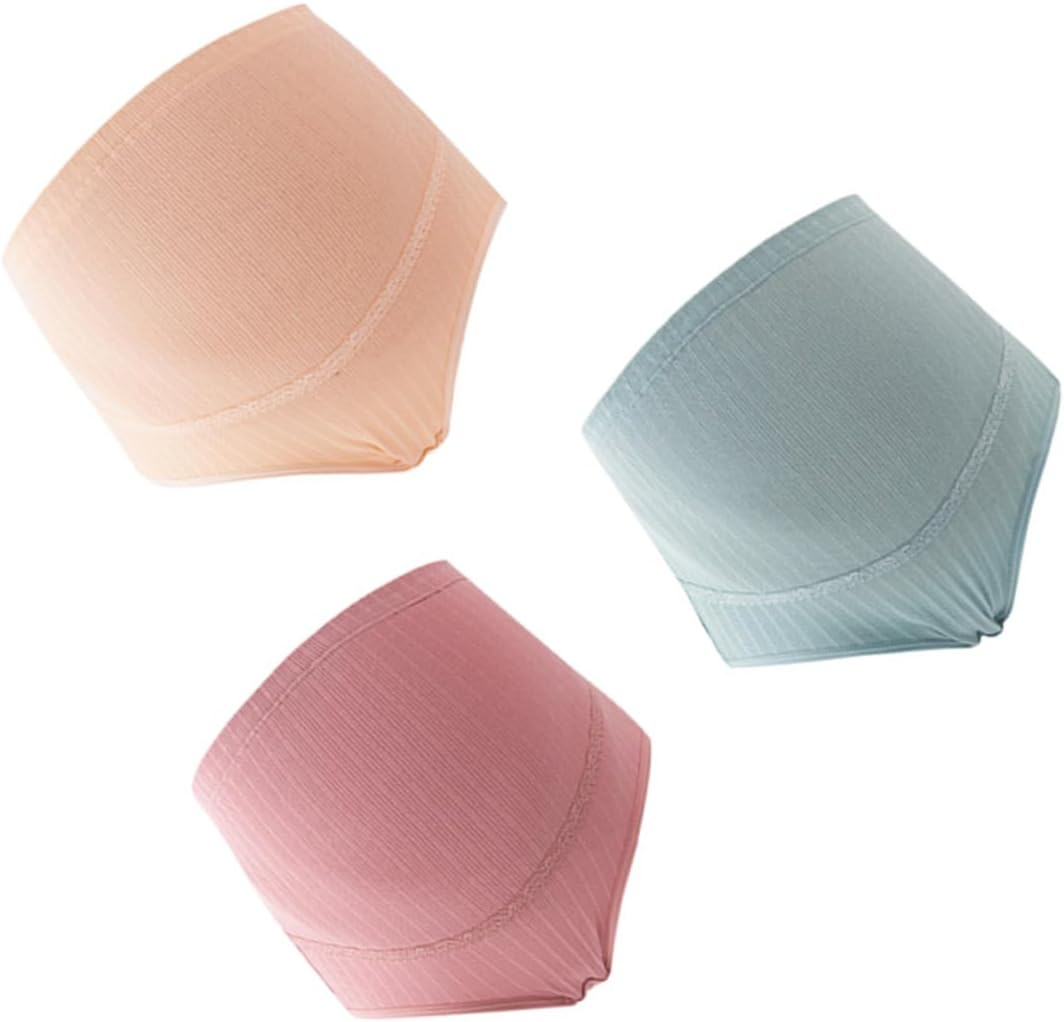 3Pcs High Waisted Maternity Underwear Cotton Underwear Panties Maternity Clothes High Waist Knickers Pregnant Clothes for Women Comfortable image number 4