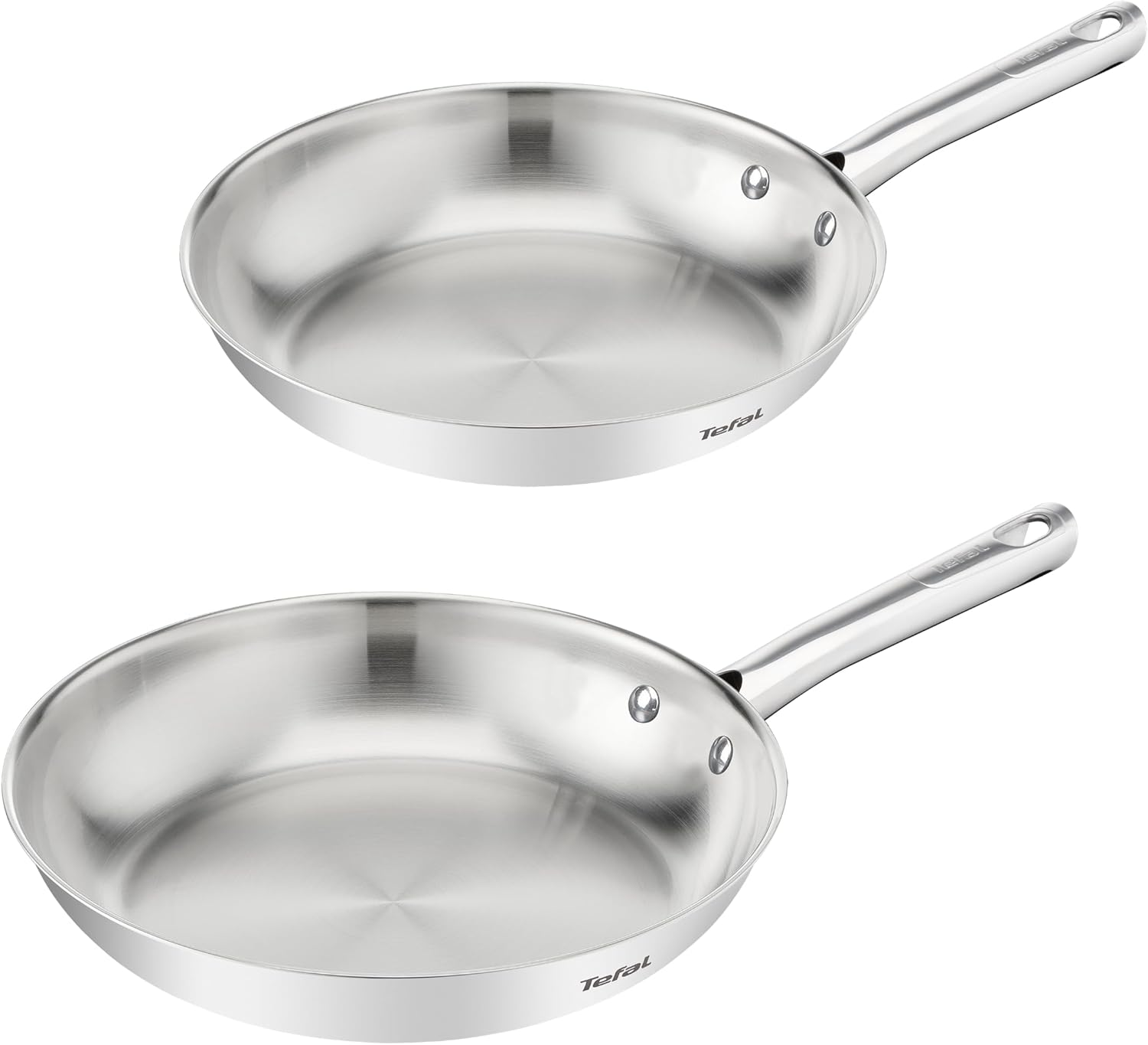 Tefal Duetto on Frying Pan 24 Cm Unsealed Thick Heat Fusion Base Comfort Grip Durable Suitable for All Hobs Stainless Steel B8660434 image number 4