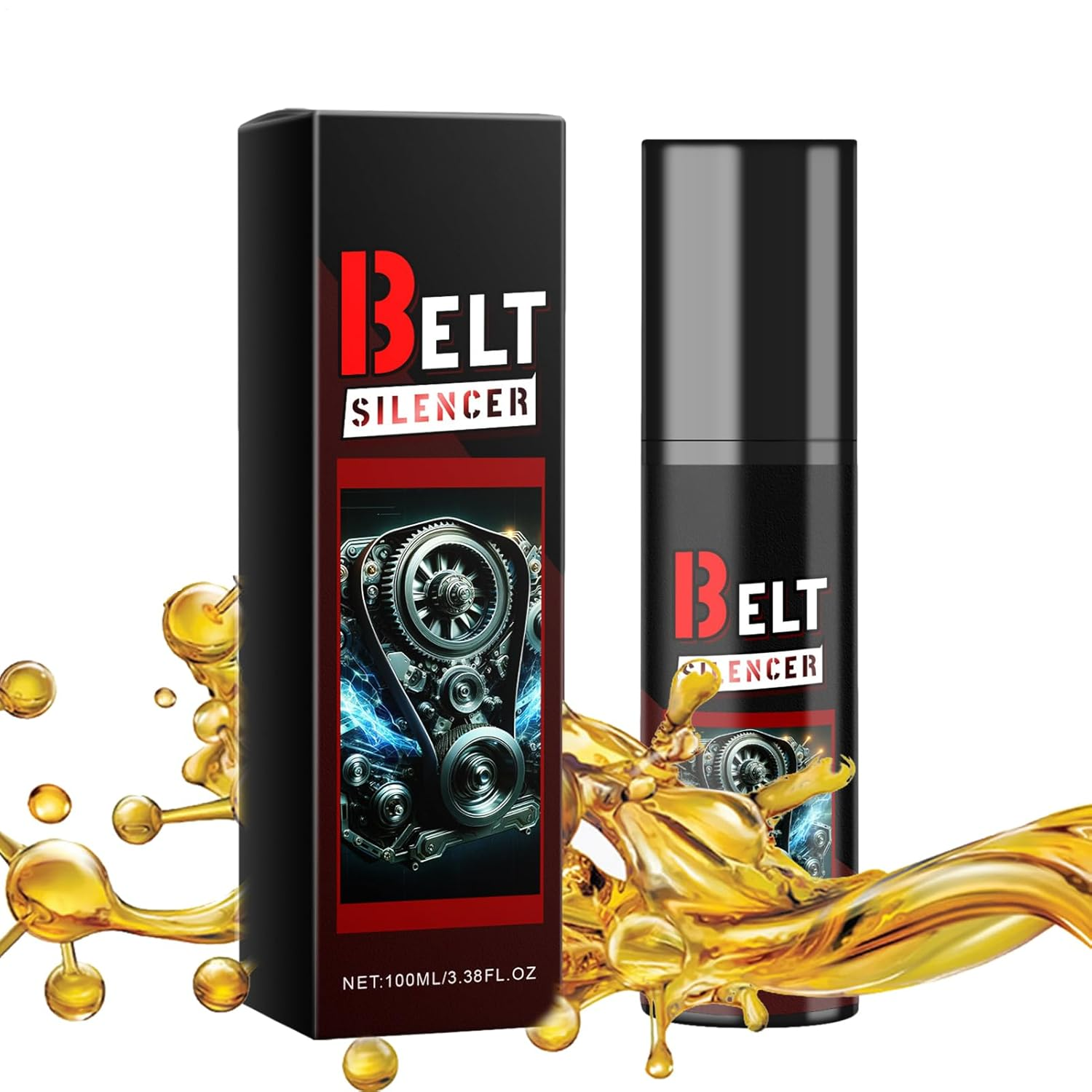 Belt Dressing Spray Automotive - 100Ml Belt Silencer, Anti-Friction Lubricant | Prolongs Beltt Life, Spray-On Noise Protector for Car Engine, Truck Belts Maintenance, Prevents Squeaky Belts, Engine image number 4
