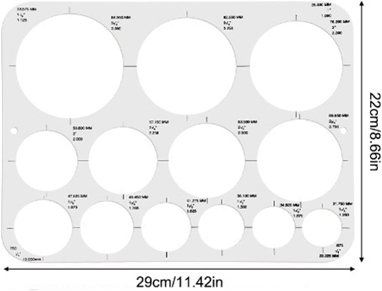 Circle Template & Stencil 4-Pack Set Drafting Templates for Architecture, Engineering, Art Design, Office & School Multi-Size Reusable Drafting Tools image number 5