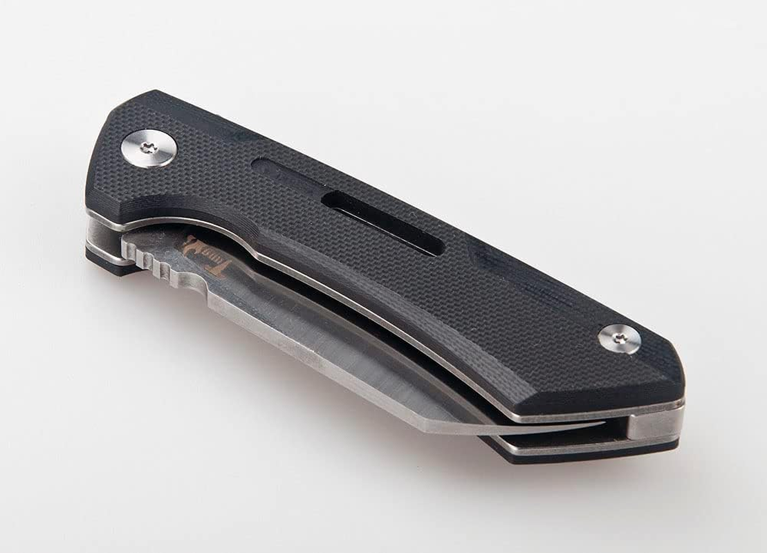 Pocket Folding Knife, 2.5 Inch 5Cr13 Stainless Steel Blade, Black G10 Handle, Small Knife for Everyday Carry Outdoor Camping image number 4