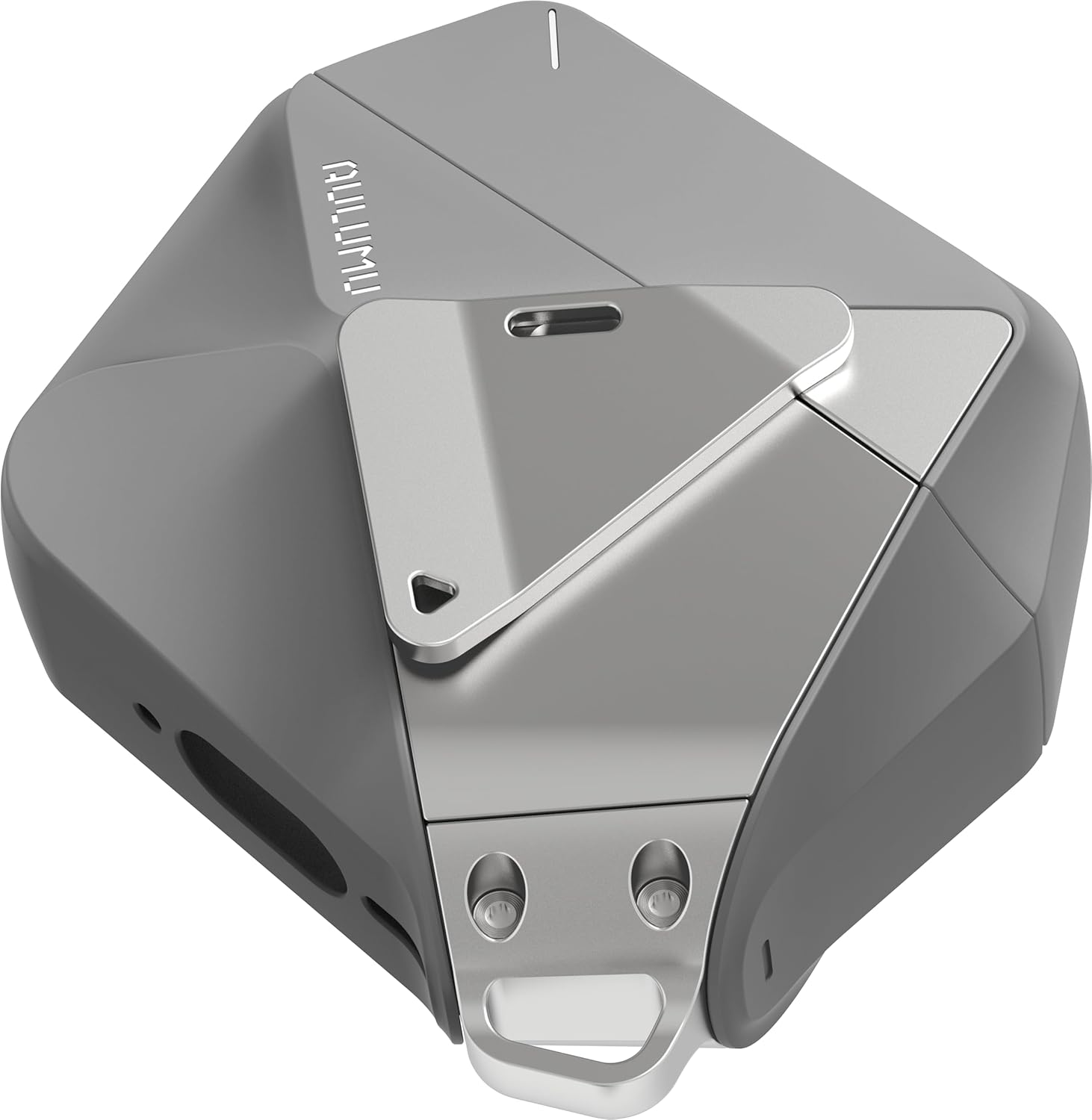 Aulumu A29 Geometric Airpods 4 Case with Lock | Protective Cover with Nylon Buckle | Alloy Armour | Compatible with Apple Airpods 4Th (2024) - Black