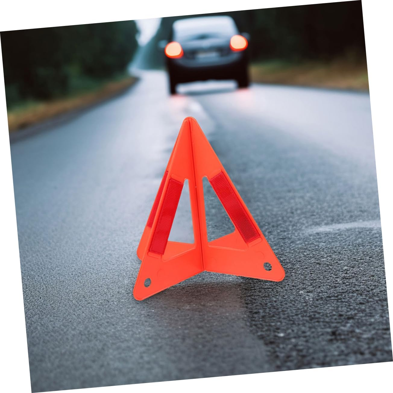 5Pcs Reflective Triangle Warning Sign Vehicles High Visibility Emergency Roadside Safety Triangles Portable Car Safety Reflectors for Night Driving and Breakdown Situations image number 1