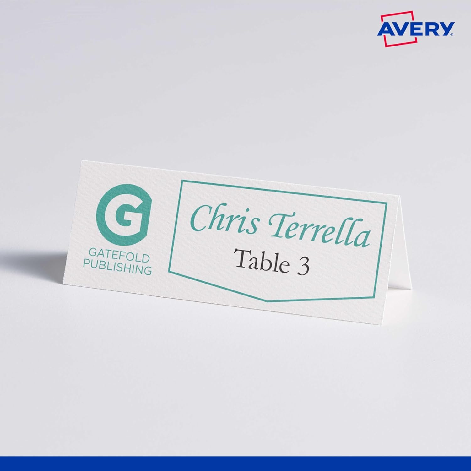 Avery Printable Folded Place Cards - Conferencing Supplies - Name Cards, 85 X 50 Mm, 40 Cards / 10 Sheets, 260 GSM (982503 / C32073) image number 3