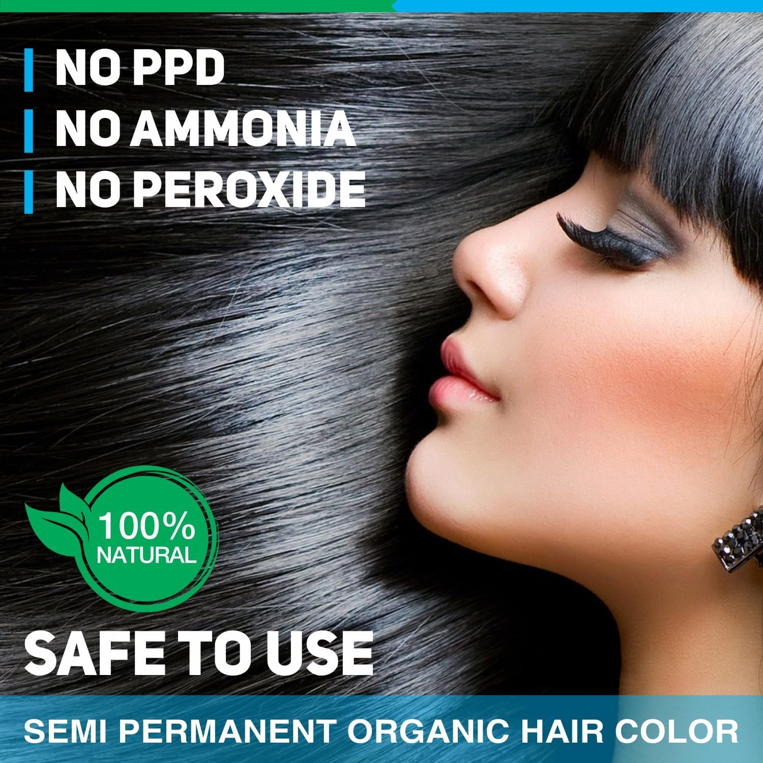 Vegetal Safe Hair Color - Burgundy 100Gm - Certified Organic Chemical and Allergy Free Bio Natural Hair Color with No Ammonia Formula for Men & Women