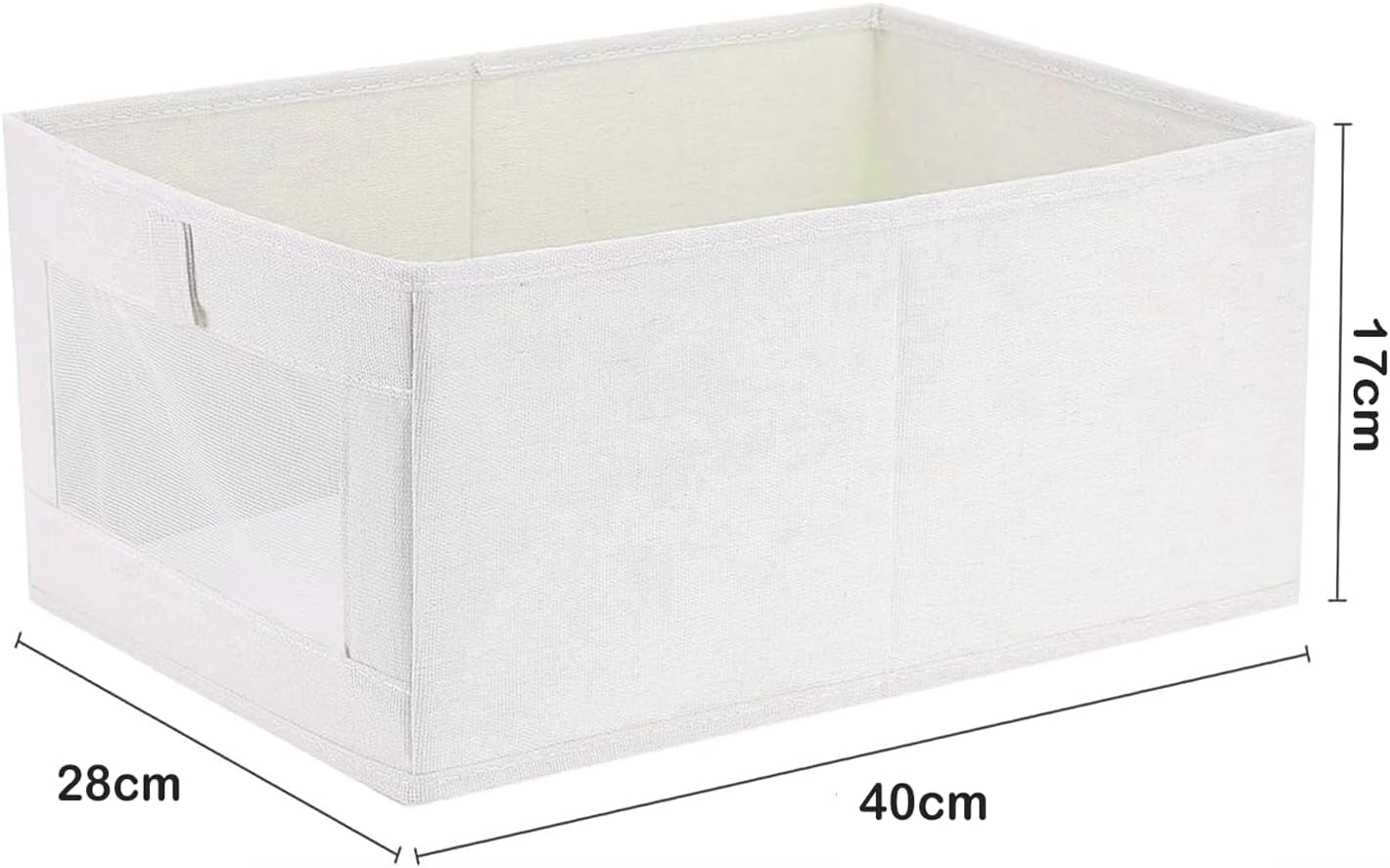 Warmi 6 Pack Linen Wardrobe Organiser, Foldable Closet Storage Bins with Handle - Large Capacity Bins for Wardrobe, Bedroom, Home Storage & Organisation image number 6