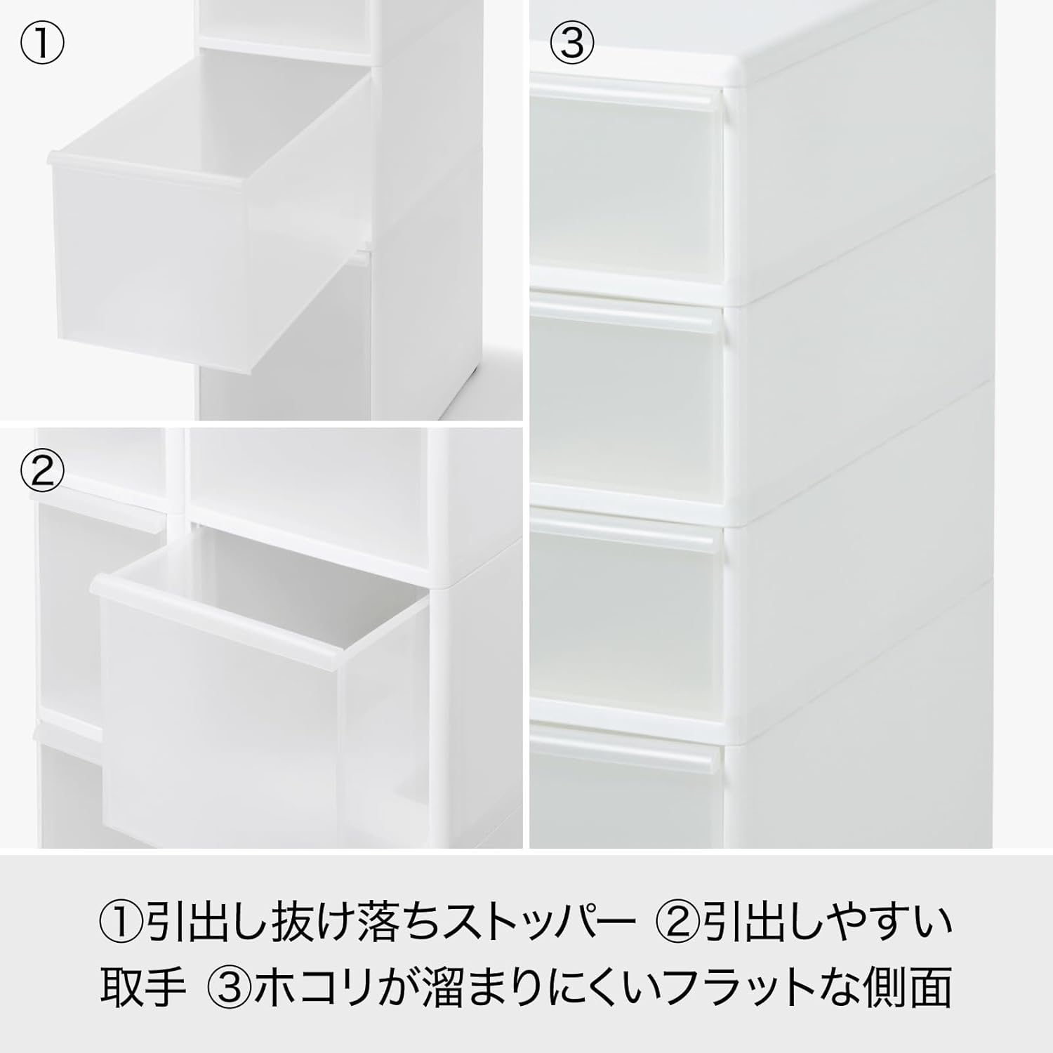 Like-It Kitchen Storage, Gap, Drawer, Super Slim, 4 Tiers, with Casters, Approx. Width 5.5 X Depth 18.3 X Height 32.7 Inches (14 X 46.5 X 83 Cm), All White, Made in Japan, FTS-4, Dead Space Storage,