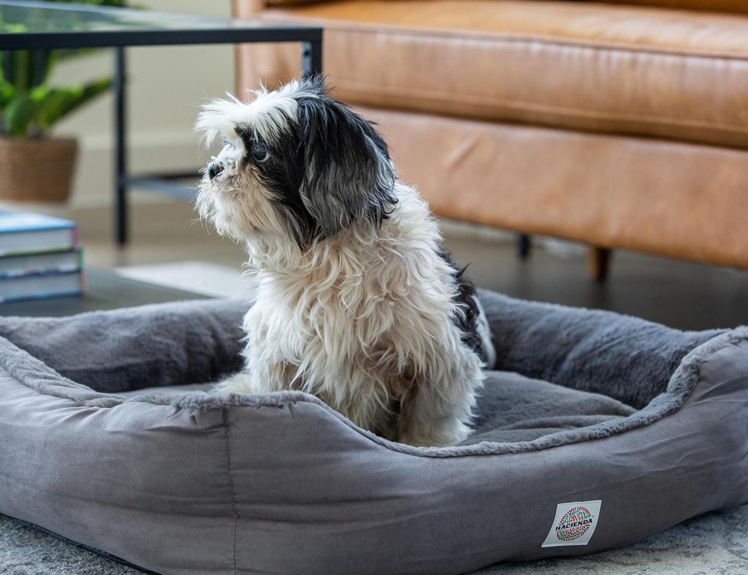 Hacienda Electric Heated Pet Bed - Small Size, 2 Heat Settings (Low & High), Removable Heat Pad, Soft Rabbit Faux Fur Covering - Ideal for Dogs with Joint Pain, Easy to Clean image number 4