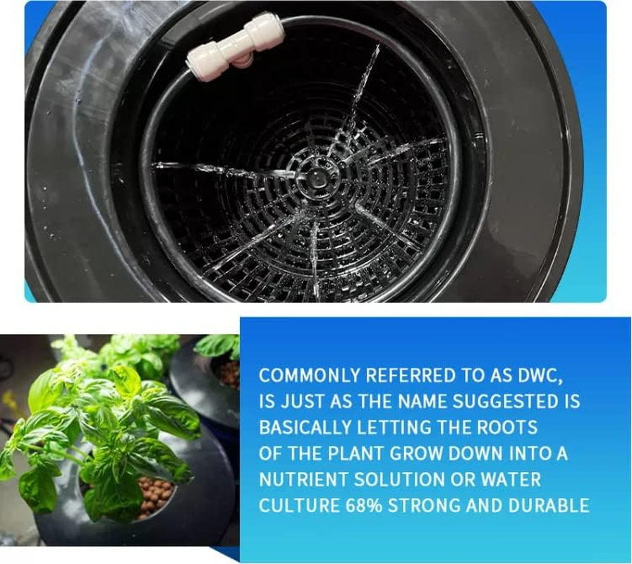 GROZY Hydroponic DWC & Drip Recirculating Growing System 4 Plant Buckets Complete Kit image number 3