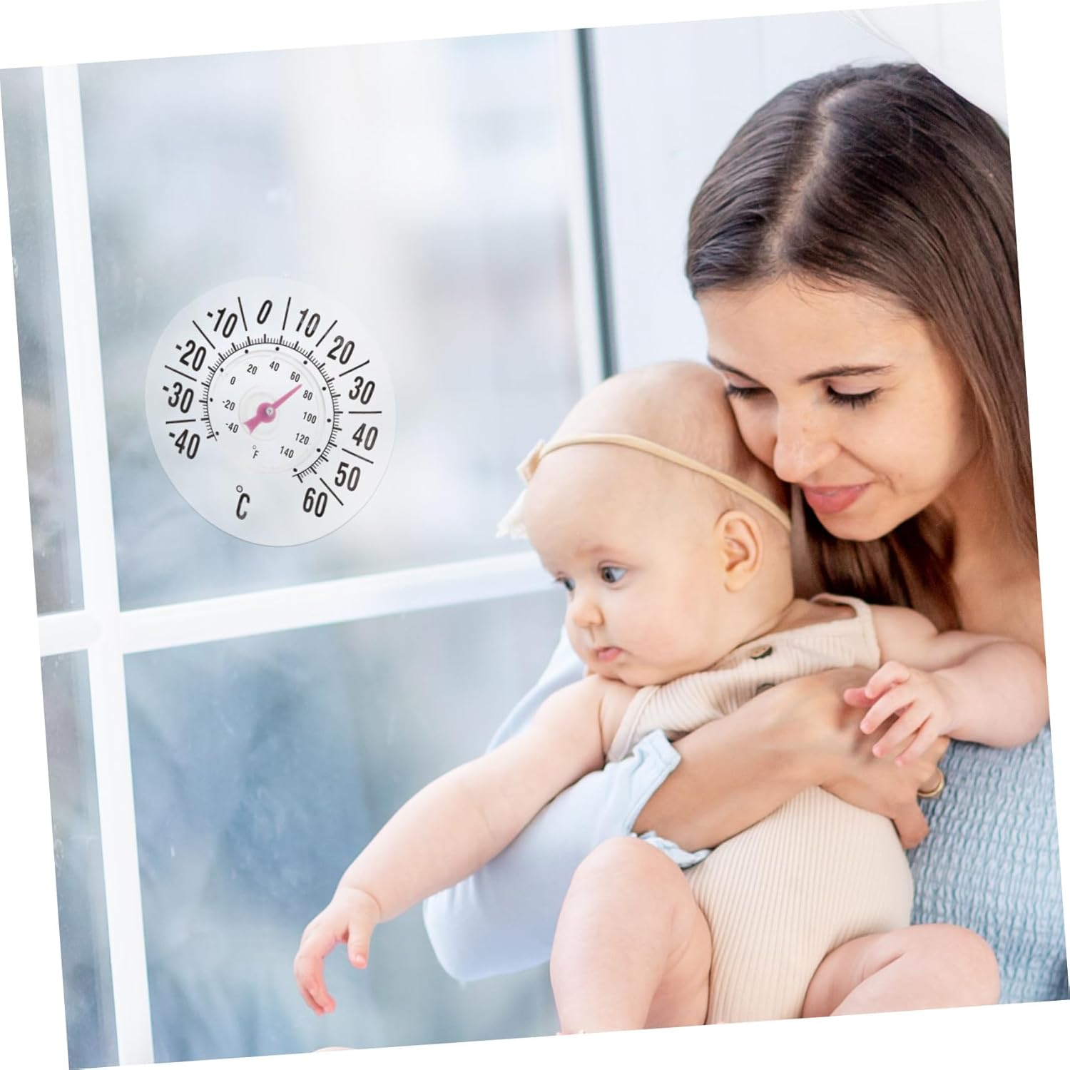 Window Thermometer Suction Cup Indoor Outdoor Room Thermometer for Nursery and Patio High Precision Accurate Temperature Gauge image number 5