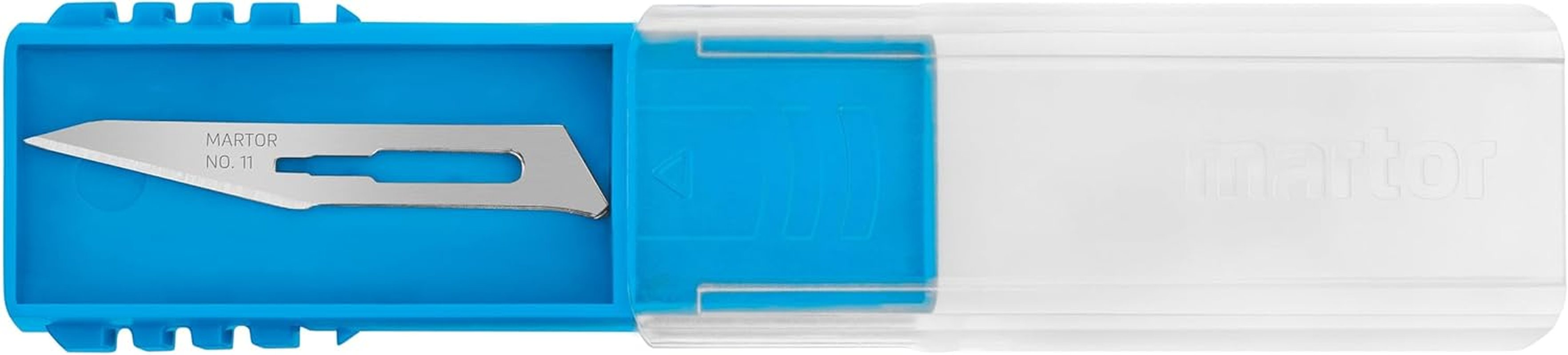 MARTOR 10 X SCALPEL BLADE, Spare Blades Graphic Knife, Craft Knife, Deburr, 5.9 Mm, Sharp, Can Be Used Once, NO. 11 image number 1