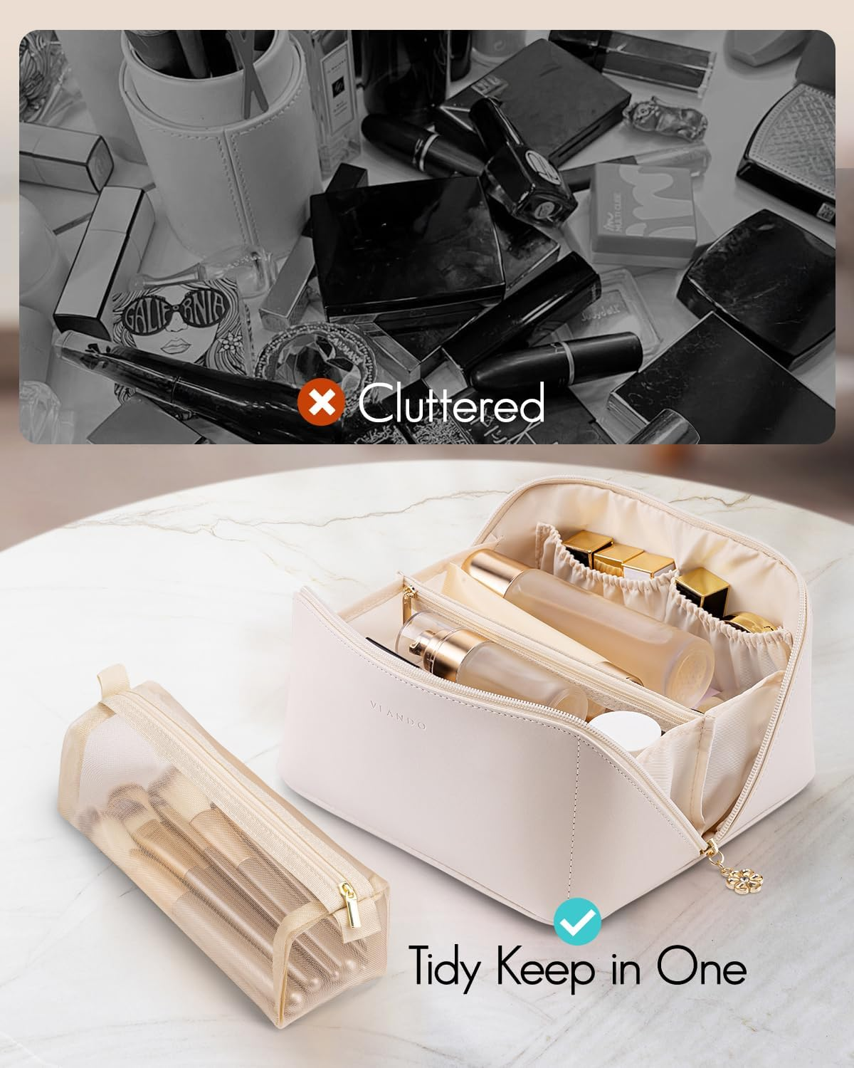 Vlando Makeup Bag for Travel