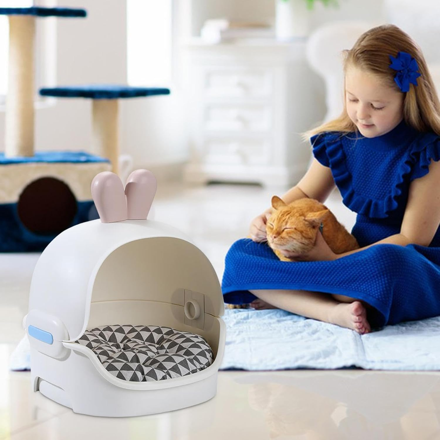 Cat Houses for Indoor Cats,Waterproof Cat Bed Cave Small Cat House - Windproof Cat Bed House Compact Warm Cave Nest for Home Pet Shops image number 2