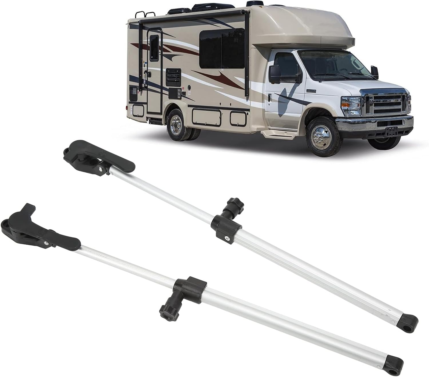 2Pcs RV Window Lift Strut, Aluminium Alloy RV Window Lid Support, 310‑435Mm RV Window Strut for Motorhome Trailer