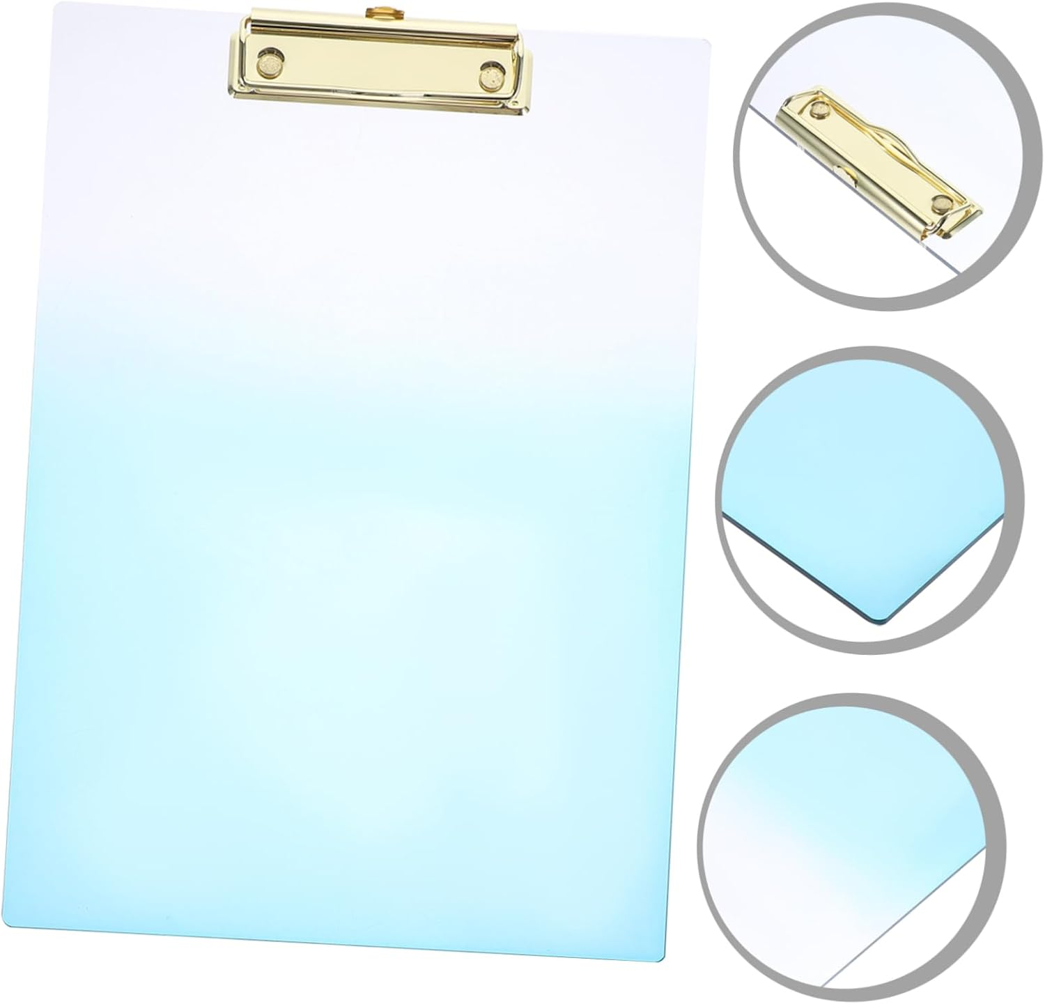 WHAMVOX Gradient Writing Board Clip Lightweight Document Storage Clipboard for Office School and Home Use for Students and Professionals image number 3