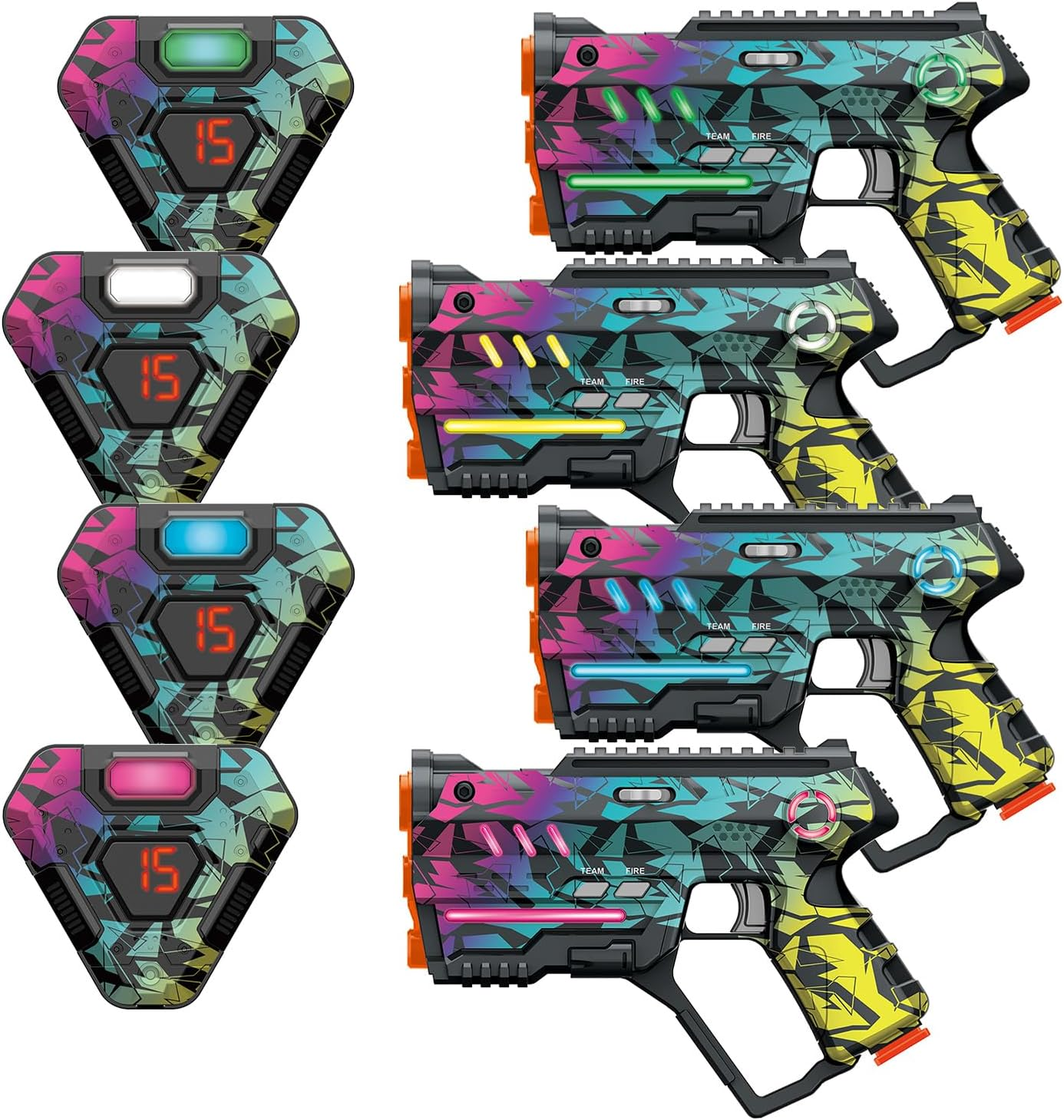 Laser Tag Set of 4, Lazer Tag Game for Kids Indoor & Outdoor Play, Gift Ideas for Kids Teens and Adults, Cool Toys for Teenage Ages 8 9 10 11 12+Year Old Boy & Girls image number 3