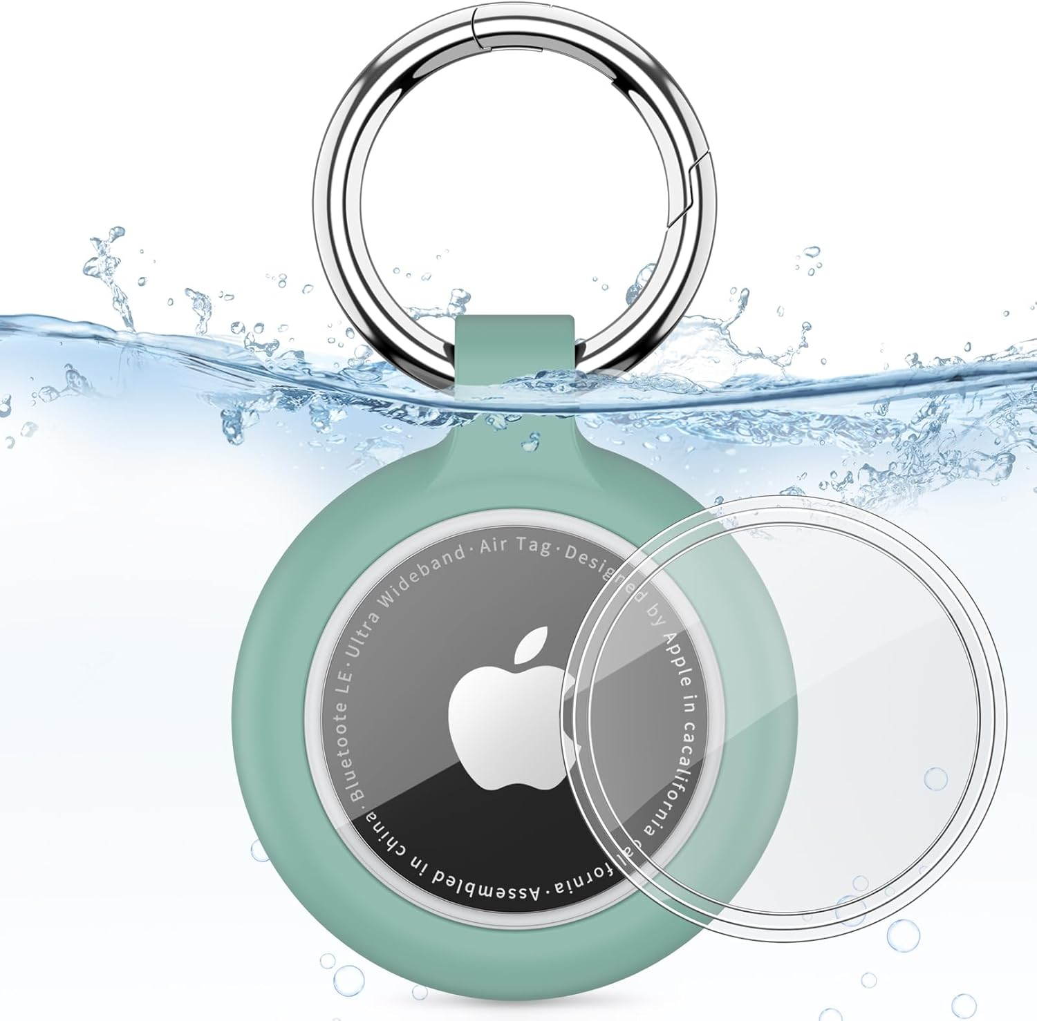 【4 Pack】 for Airtag Holder with Keychain, Upgrade Waterproof Silicone Airtags Key Ring Protective Case Cover Compatible for Apple Air Tag GPS Item Finders Accessories image number 1