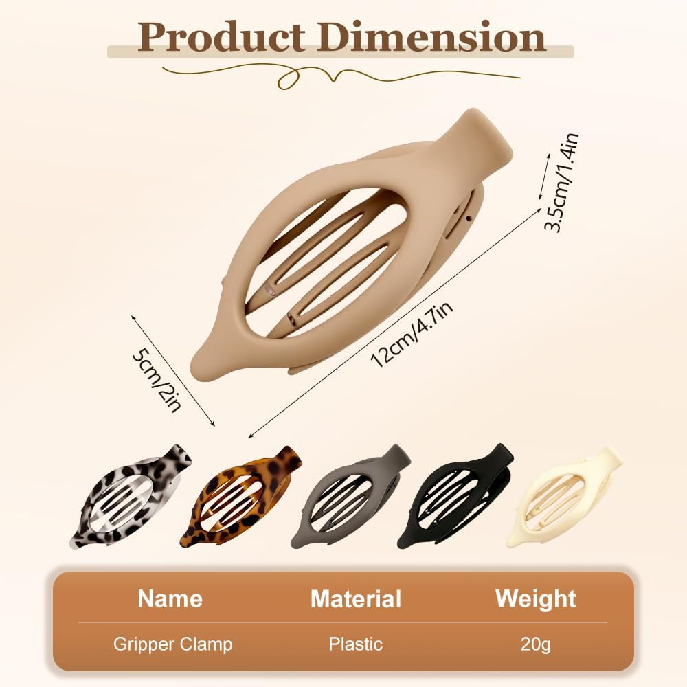 Flat Hair Clips for Women, Flat Claw Clips & Duckbill Hair Clips for Thick or Thin Hair, No-Slip Grip Hair Styling Accessories for Daily Use (Multicolor-N) image number 3
