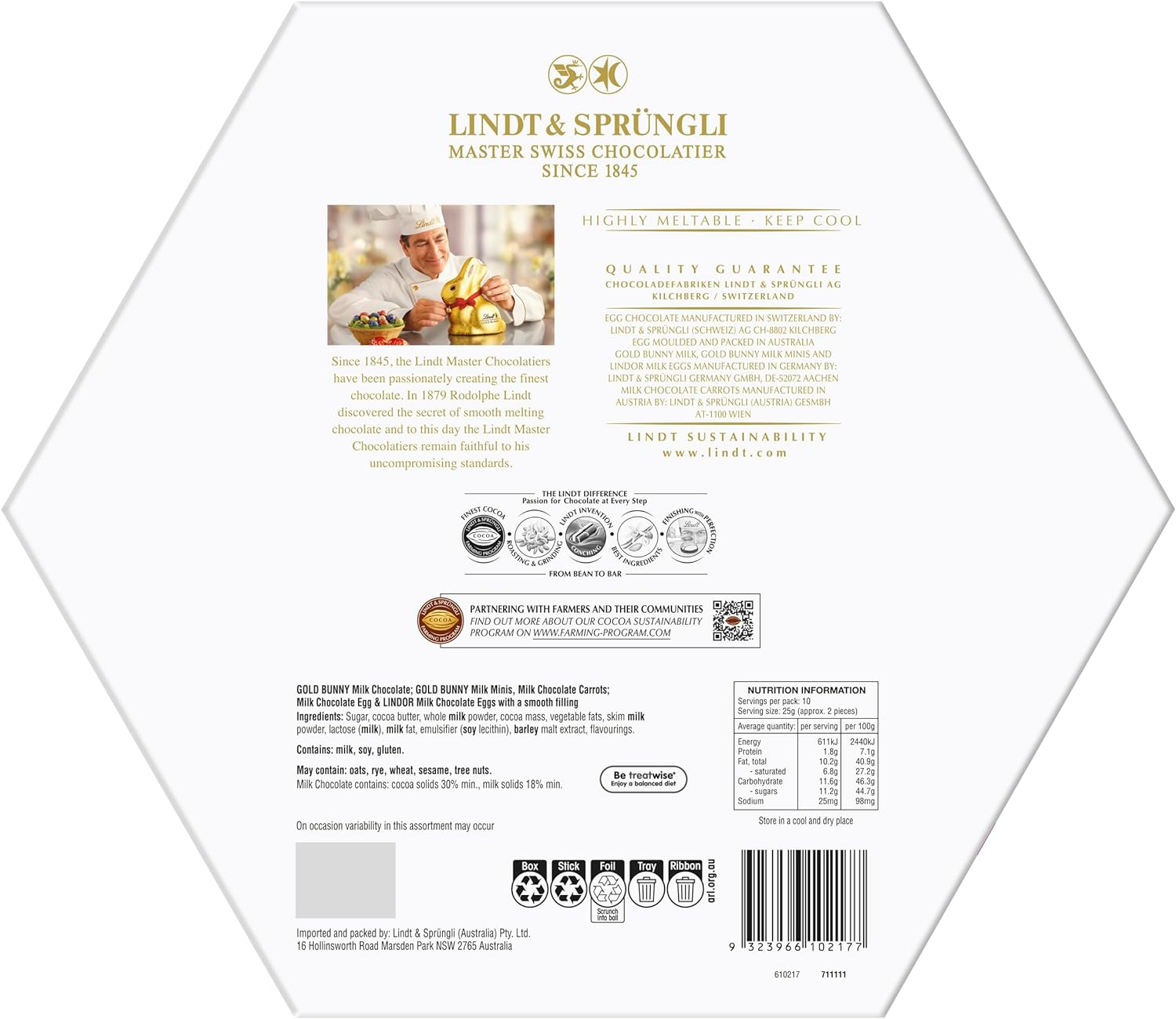 EASTER HEXAGON SELECTION BOX 250G image number 1