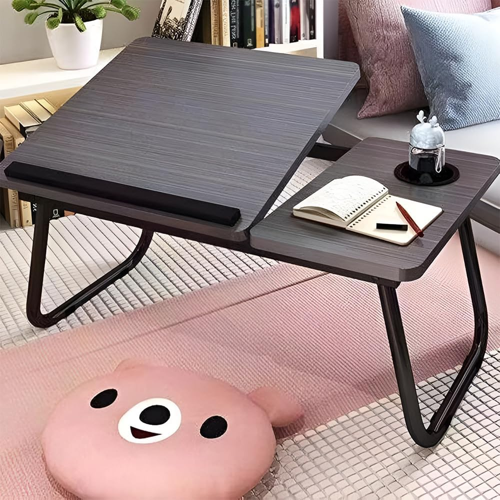 HHWRT Folding Bed Table, Foldable Laptop Table, Desktop 4-Speed Adjustable Angle, Portable Bed Desk, Foldable Table Legs for Eating, Working, or Reading in Bed, Perfect for Home, Office, Use image number 5