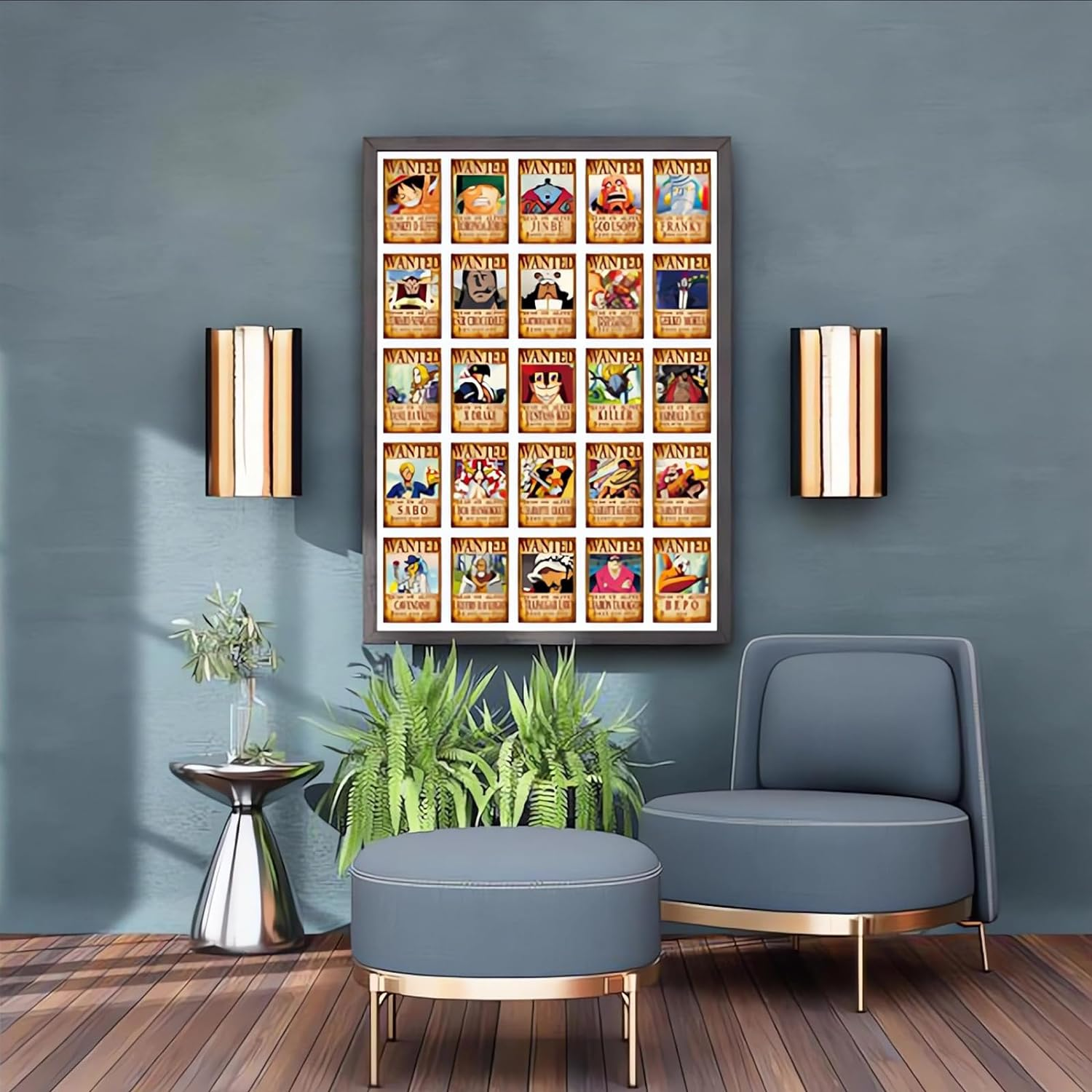 One Piece Wanted Poster Postcards - Set of 100 Anime Luffy Zoro Sanji Nami Usopp Chopper Robin Franky Brook Jinbei Cards for Wall Decoration and Gifts (6&times;4 In)