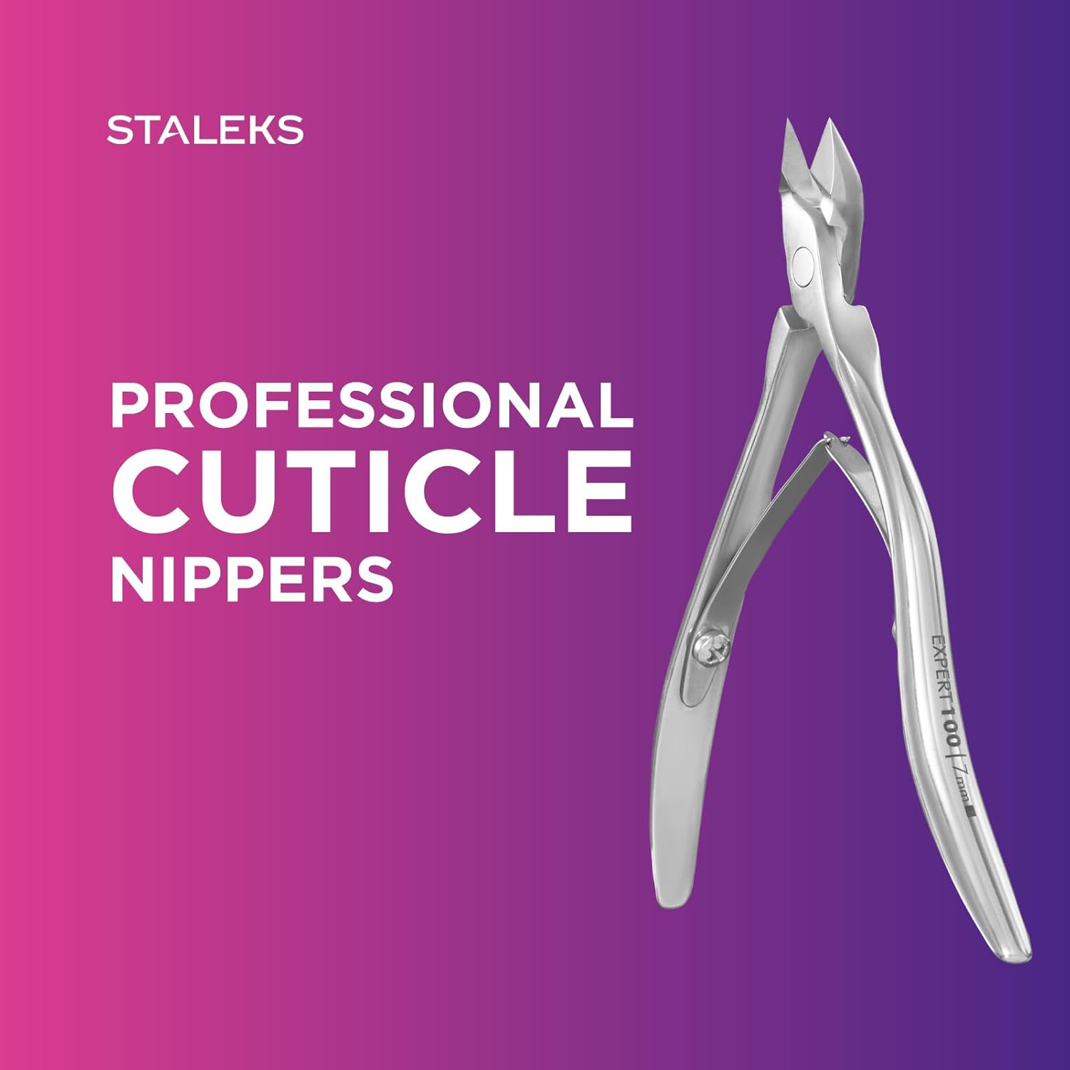 Staleks Pro Expert 100 Full Jaw 7 Mm Blade Professional Cuticle Nippers - Pack of 1 - Model NE-100/7 image number 2