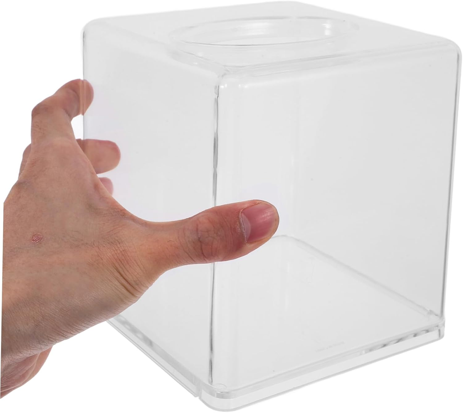 MAGICLULU Square Tissue Box Cover Flat Napkin Holder Car Bathroom Use Decor Easy to Maintain image number 3