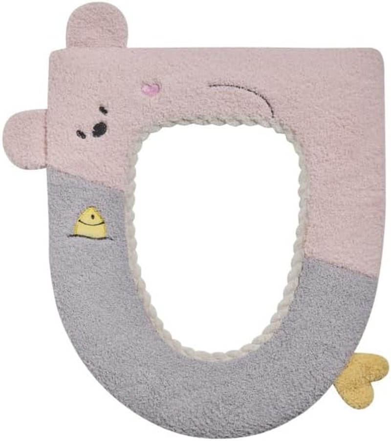 Thicken Toilet Seat Cover Cushion Pads Soft Warm Toilet Seat Covers Bathroom Toilet Seat Cover Mat Universal (Pink, One Size) image number 4