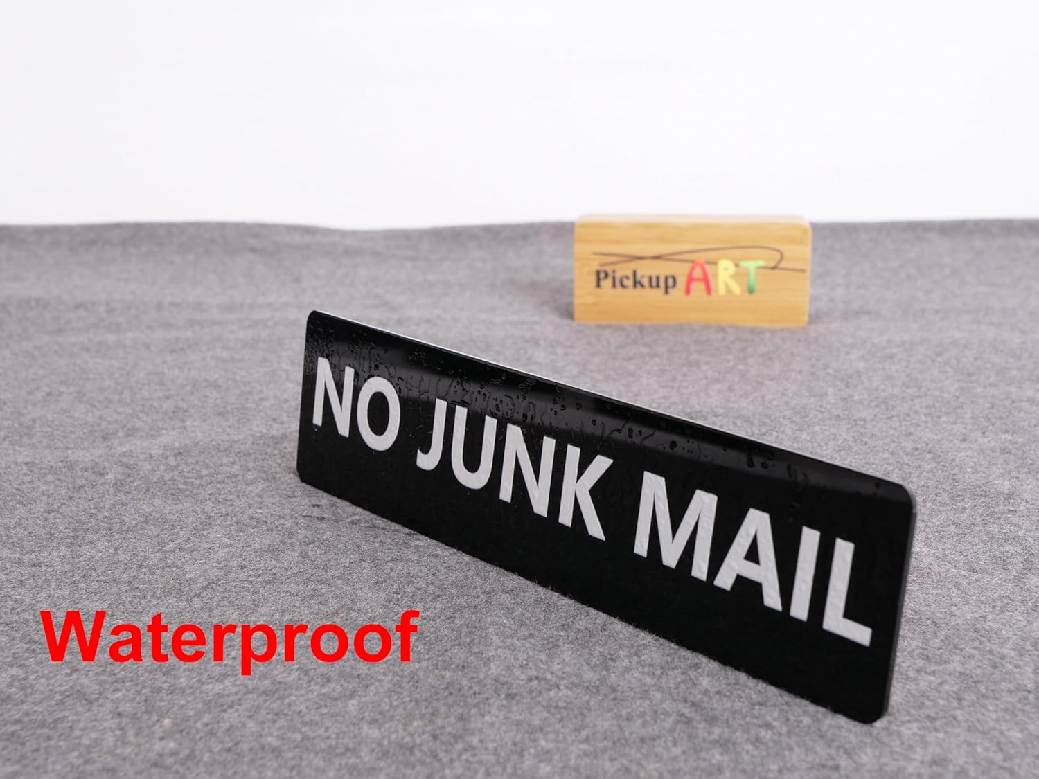 NO Junk Mail Sign Self Adhesive Plaque Decal on Letterbox Mailbox (30X120Mm, Style 2) image number 6