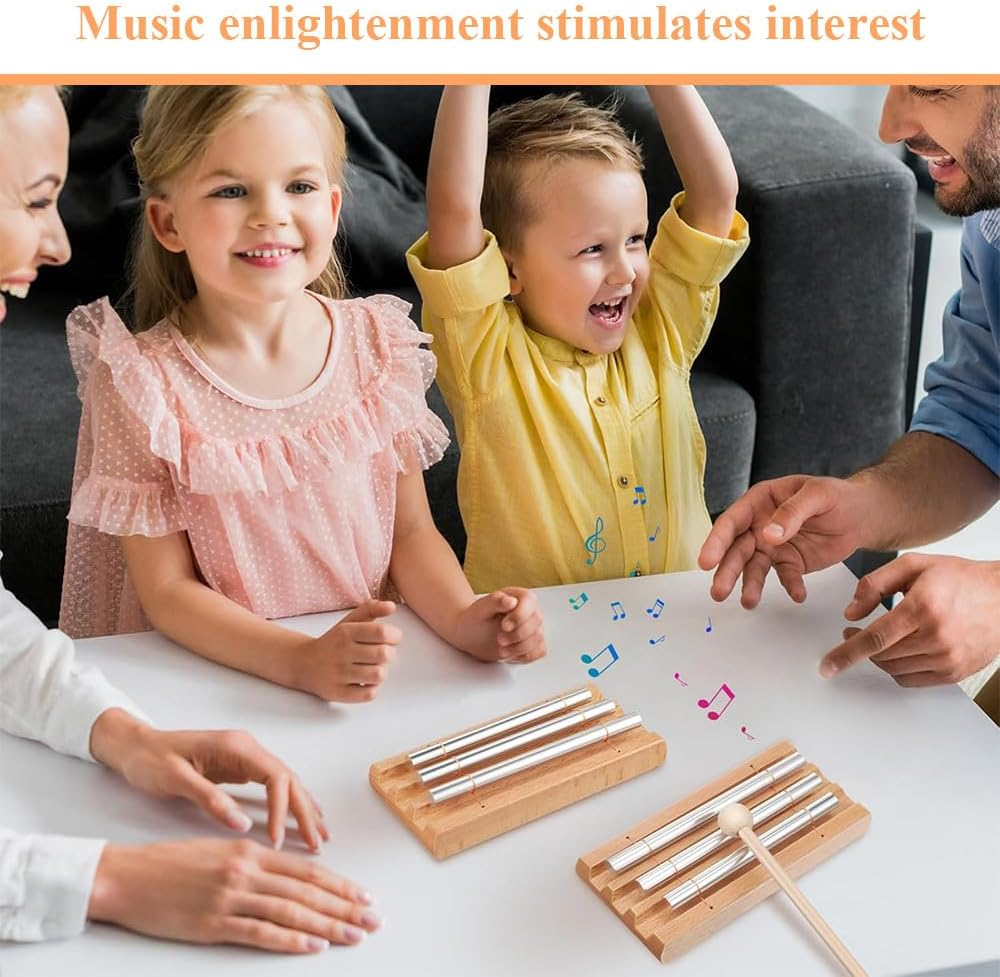 Percussion Chimes,Polyphony Bells,Meditation Chime,Wooden Percussion Instrument,For Prayer, Yoga, Eastern Energy Healing, Mindfulness and Sound or Rhythm Development with Gavel image number 6