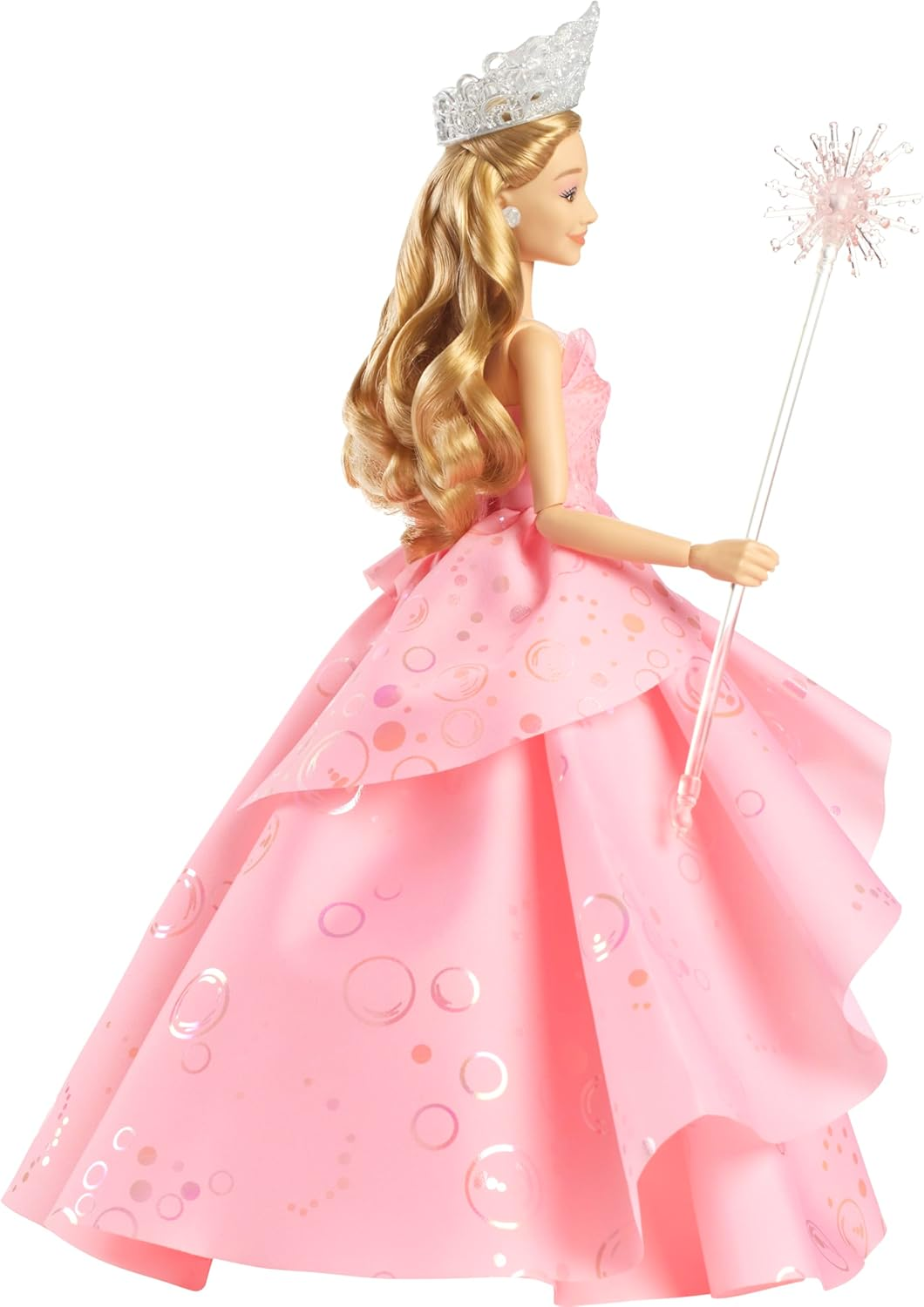 Mattel Universal Wicked Deluxe Glinda Fashion Doll & Accessories Including Crown & Scepter, Movie-Inspired Look with Posability image number 5