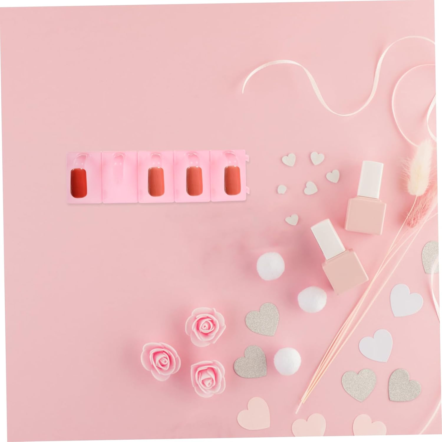 BIUDECO 4Pcs Nail Art Practice Base Nail Accessories Diy Rack Display Stands Random Color image number 2