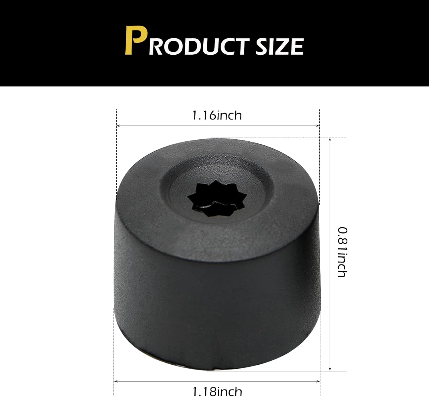 Zikefest 20PCS Car Wheel Lug Nut Covers, 17Mm Tire Bolt Caps Compatible with VW, Jetta, Beetle, Passat, GTI, CC, Black Lug Nut Cap with Removal Tool image number 5